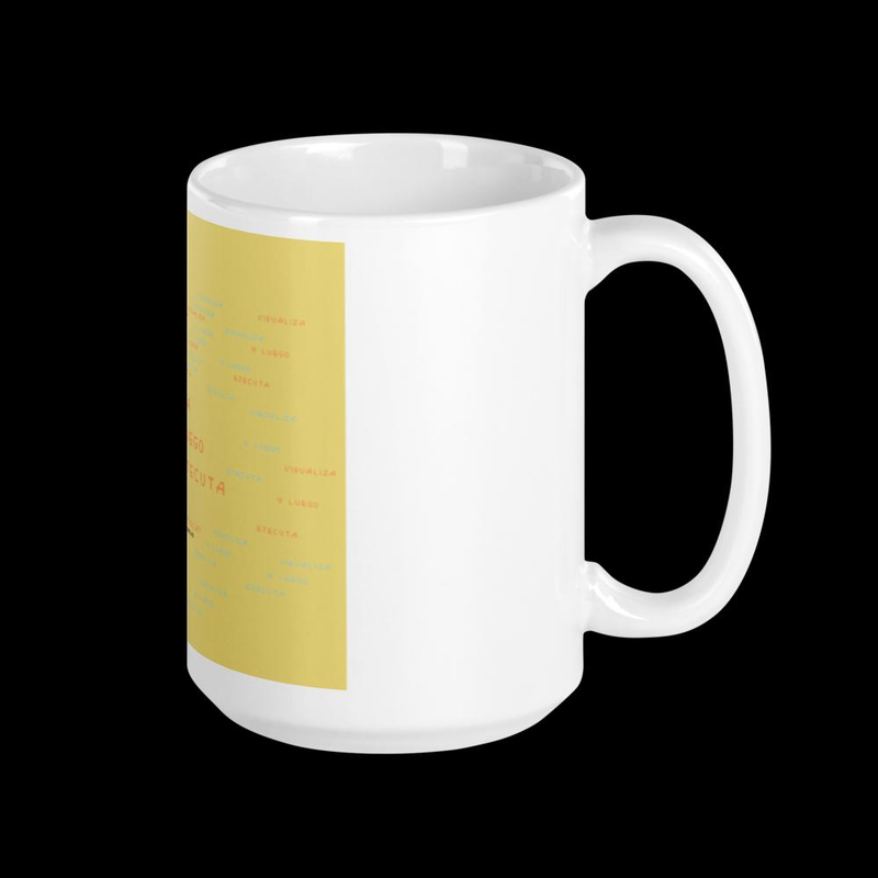 White glossy mug