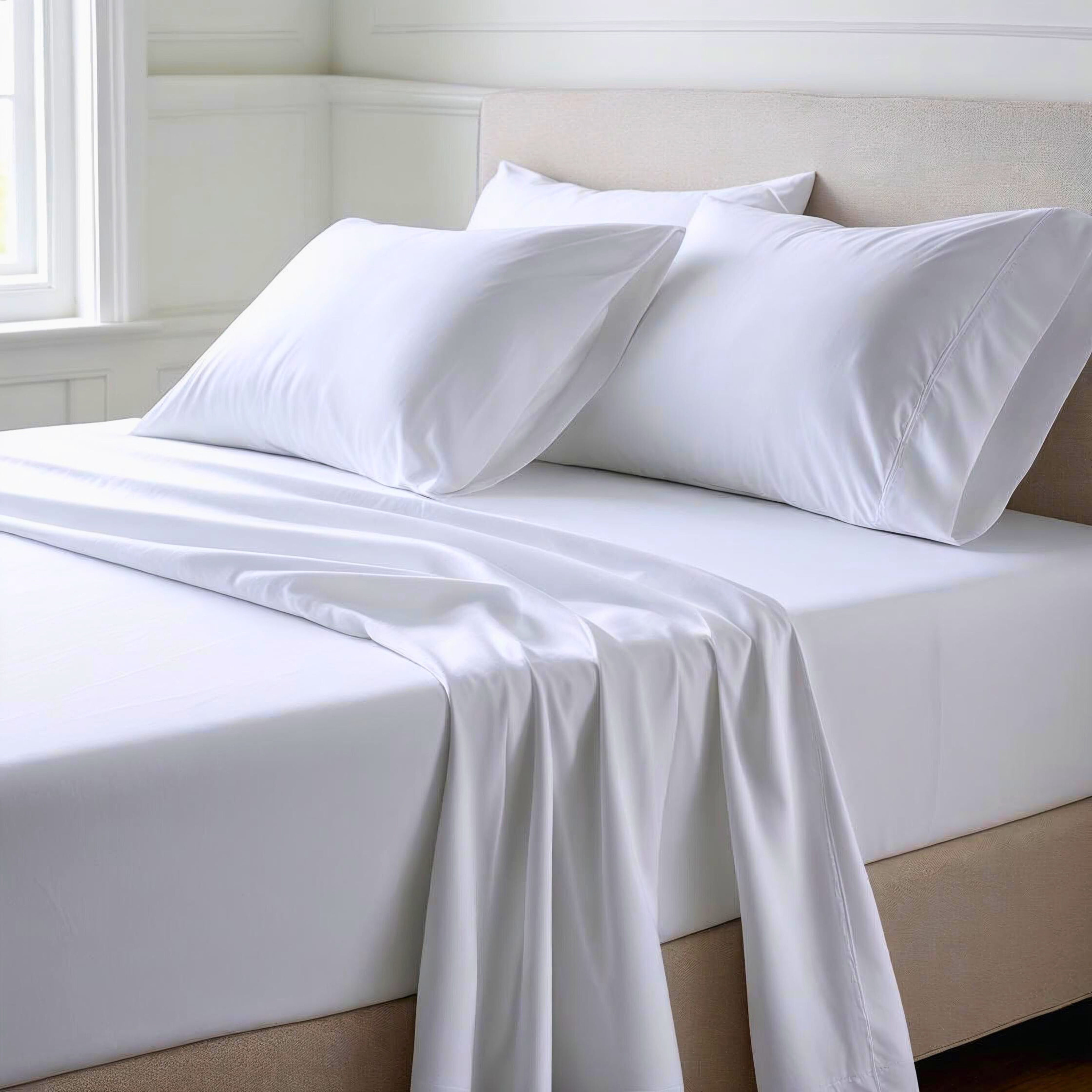 Luxury White Bed Sheet Set
