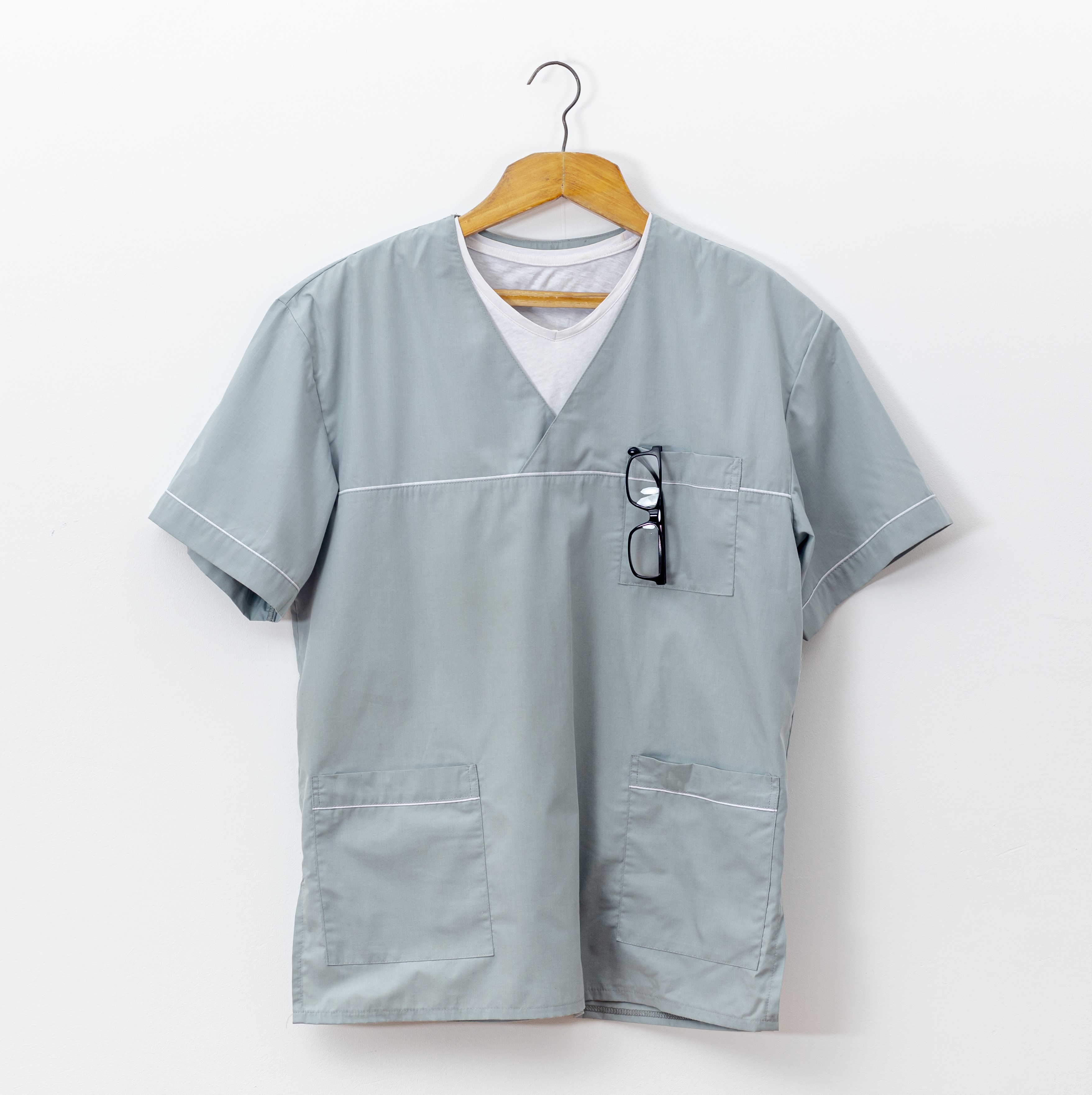 Light Blue Medical Scrub Top