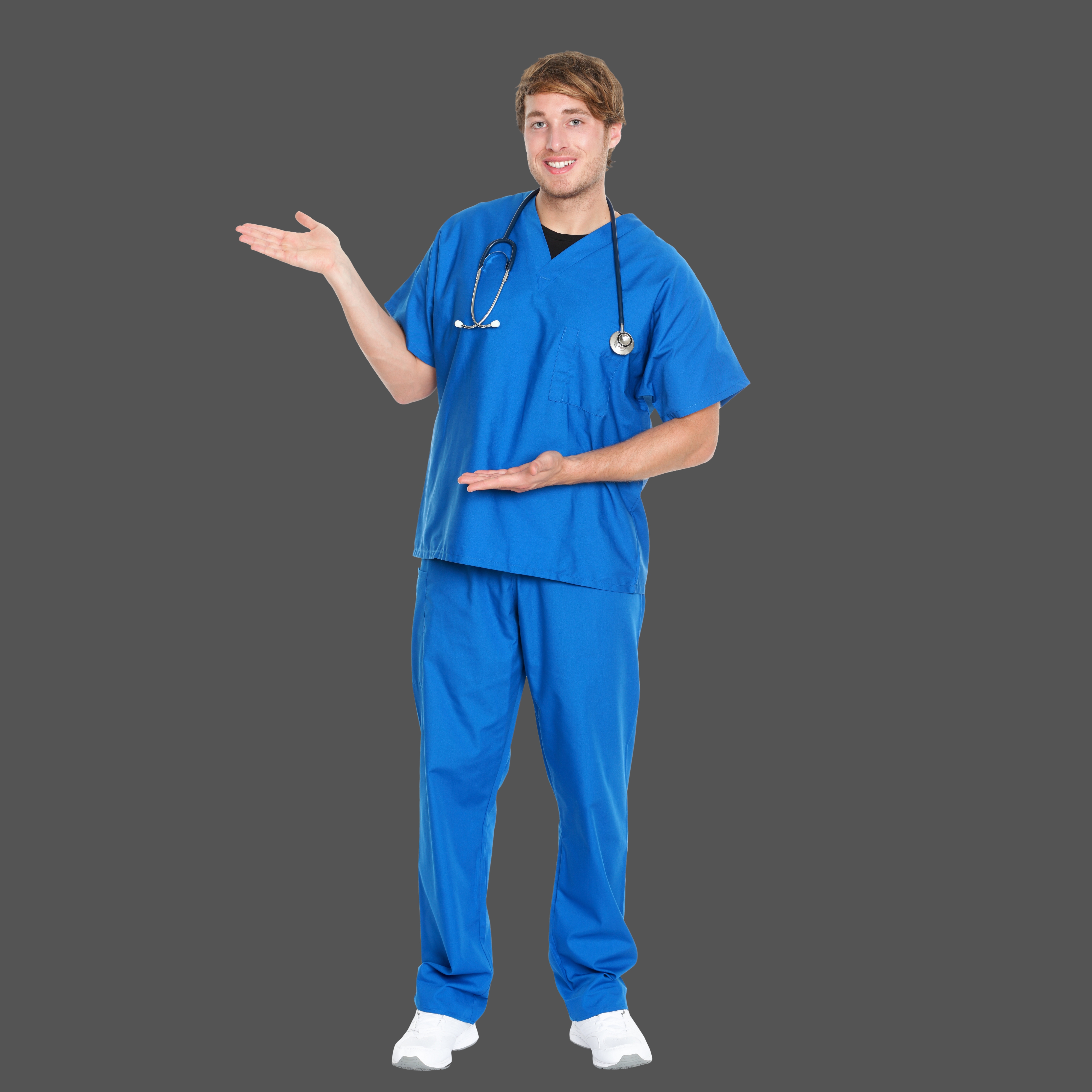 Blue Medical Scrubs Set