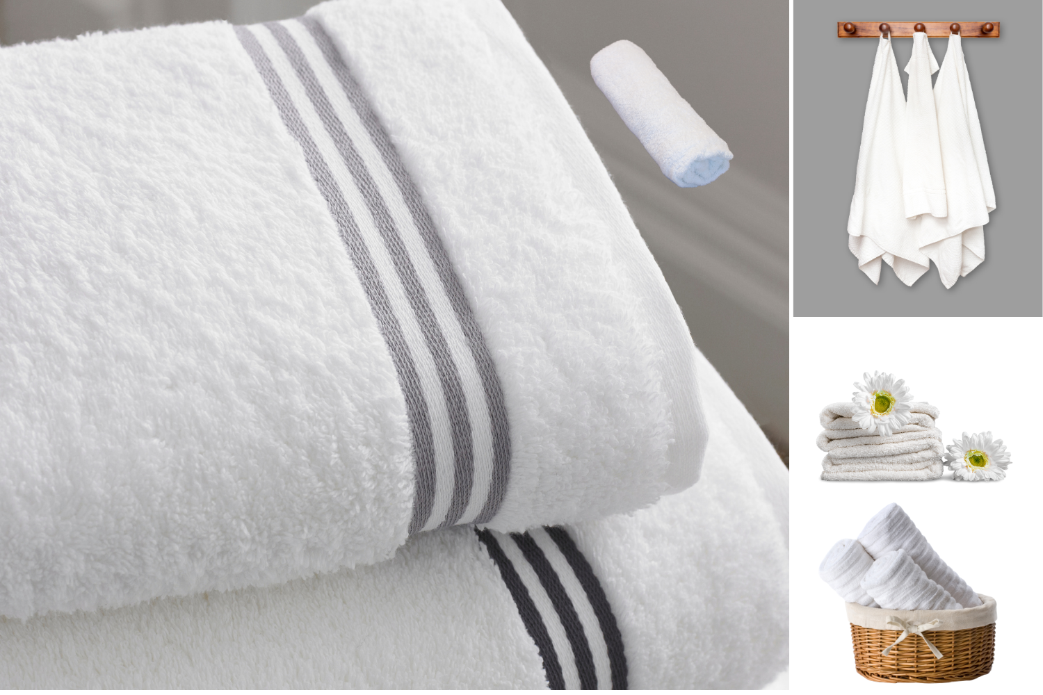 Luxury White Cotton Bath Towel