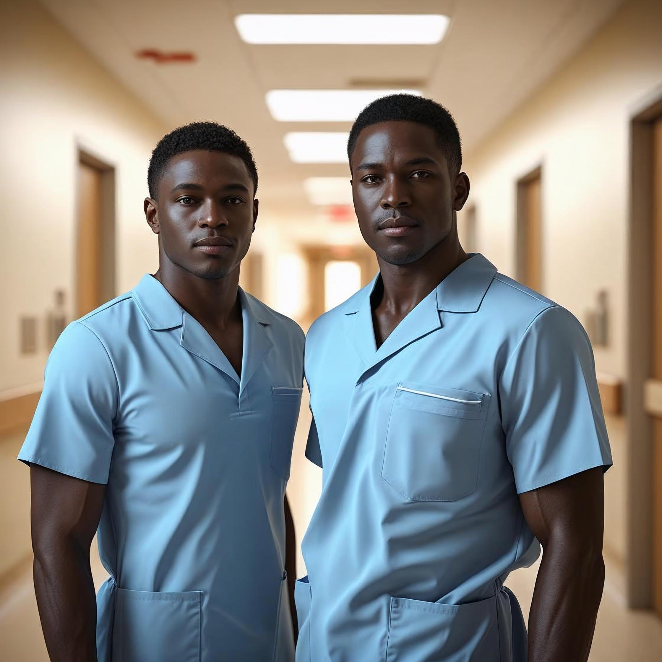 Light Blue Medical Scrub Top