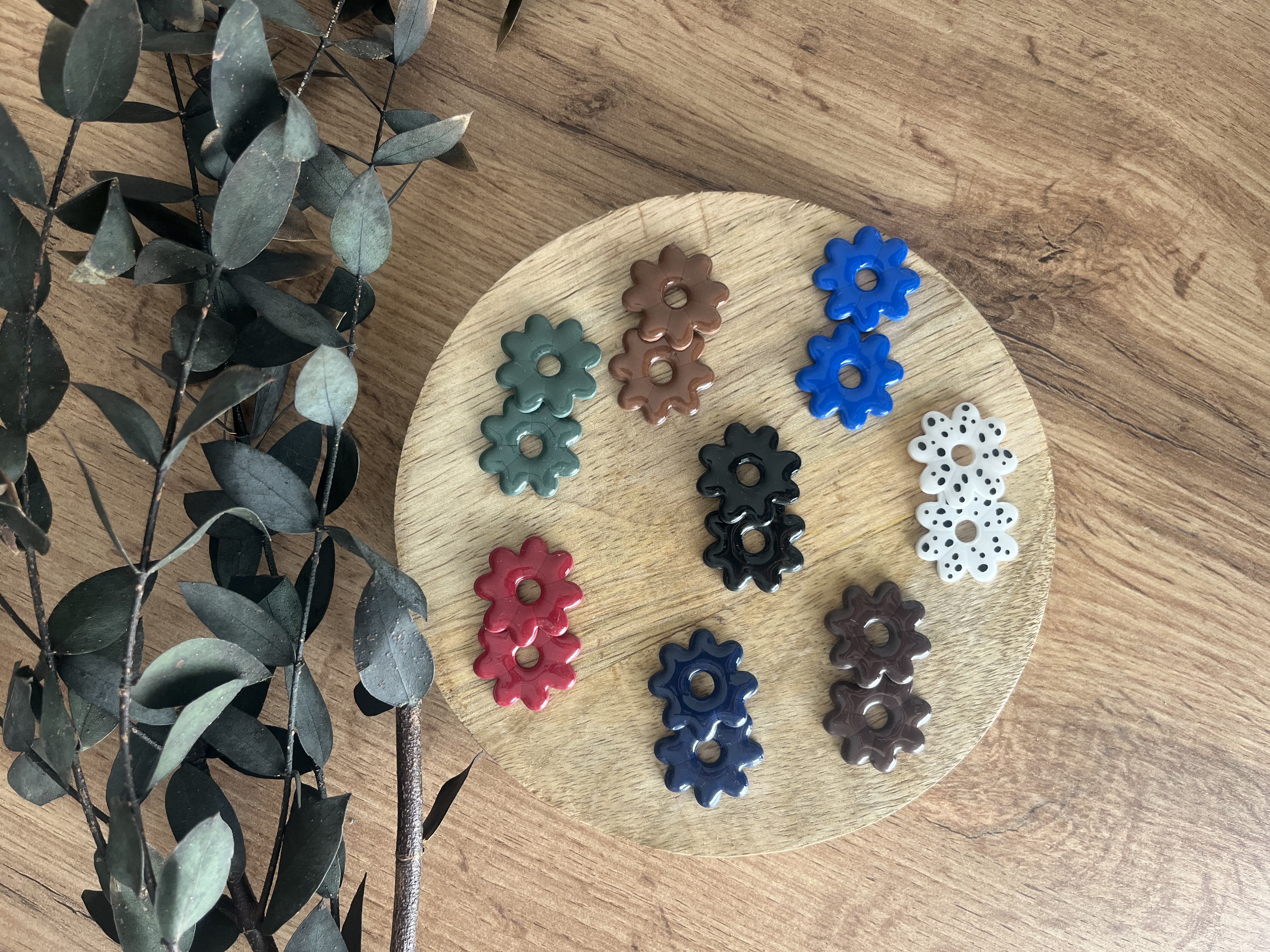 Aro flor azul oscuro