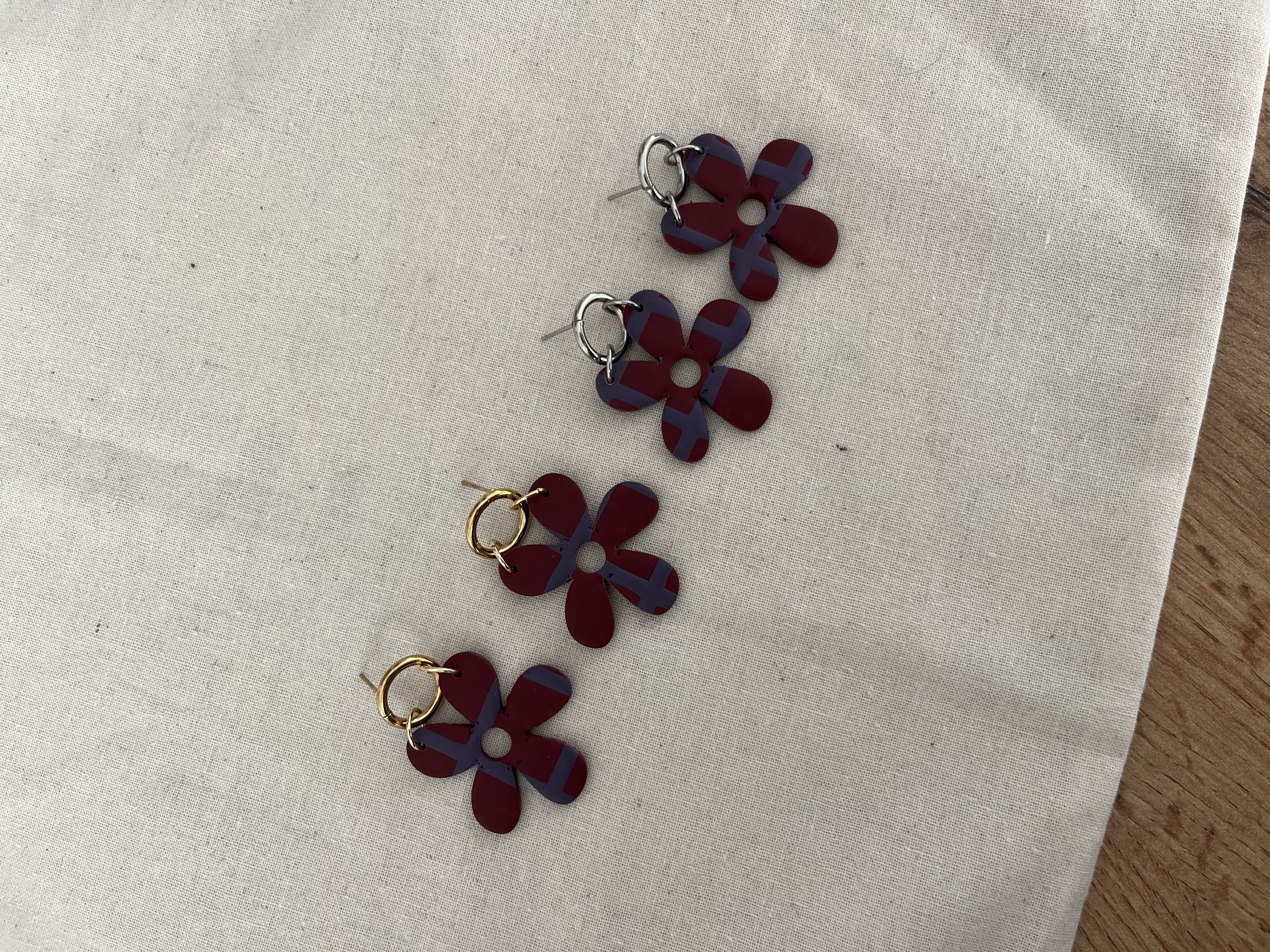 Flor granate dorada/plateada 