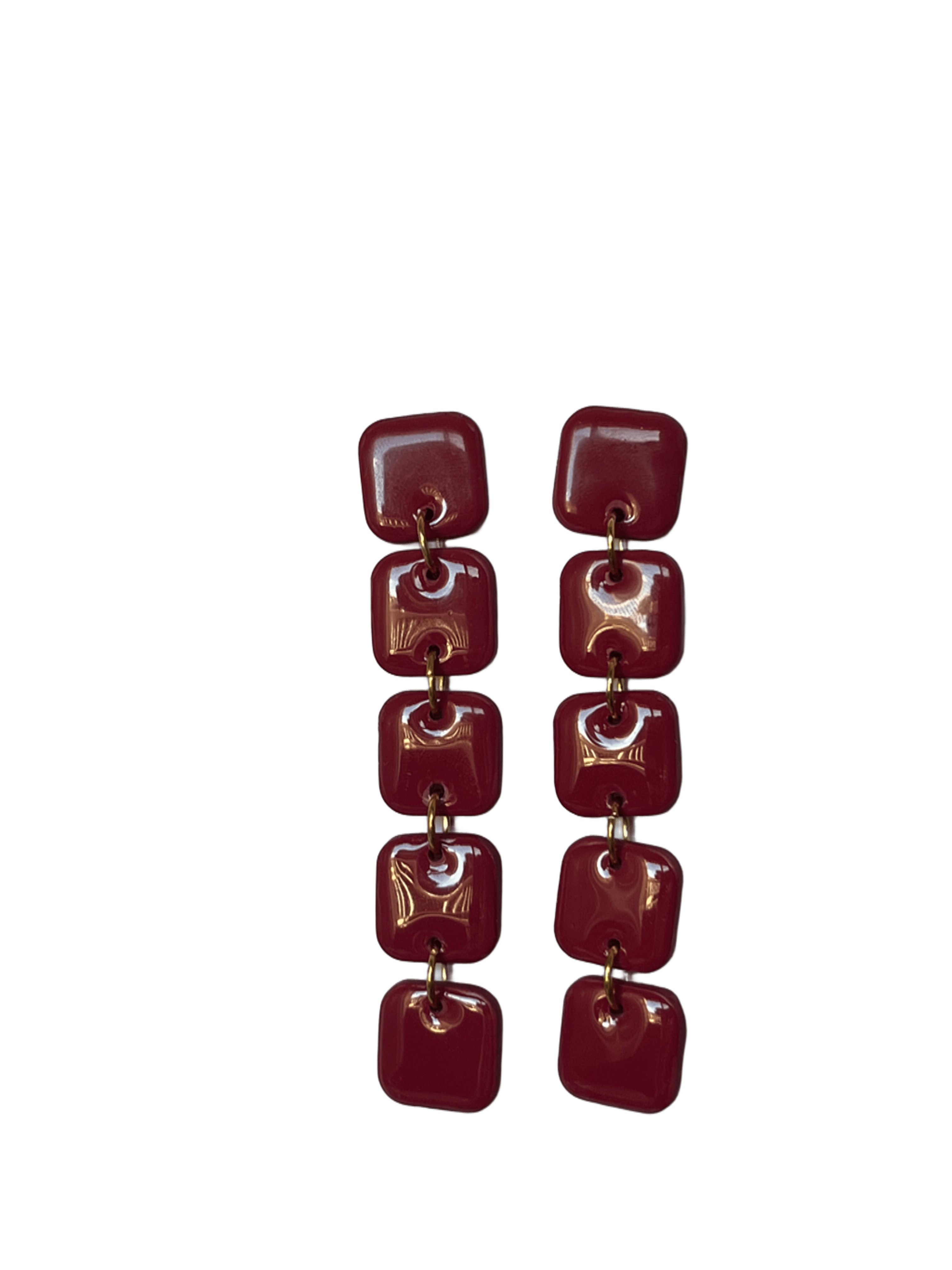 Maxi pendientes granates 