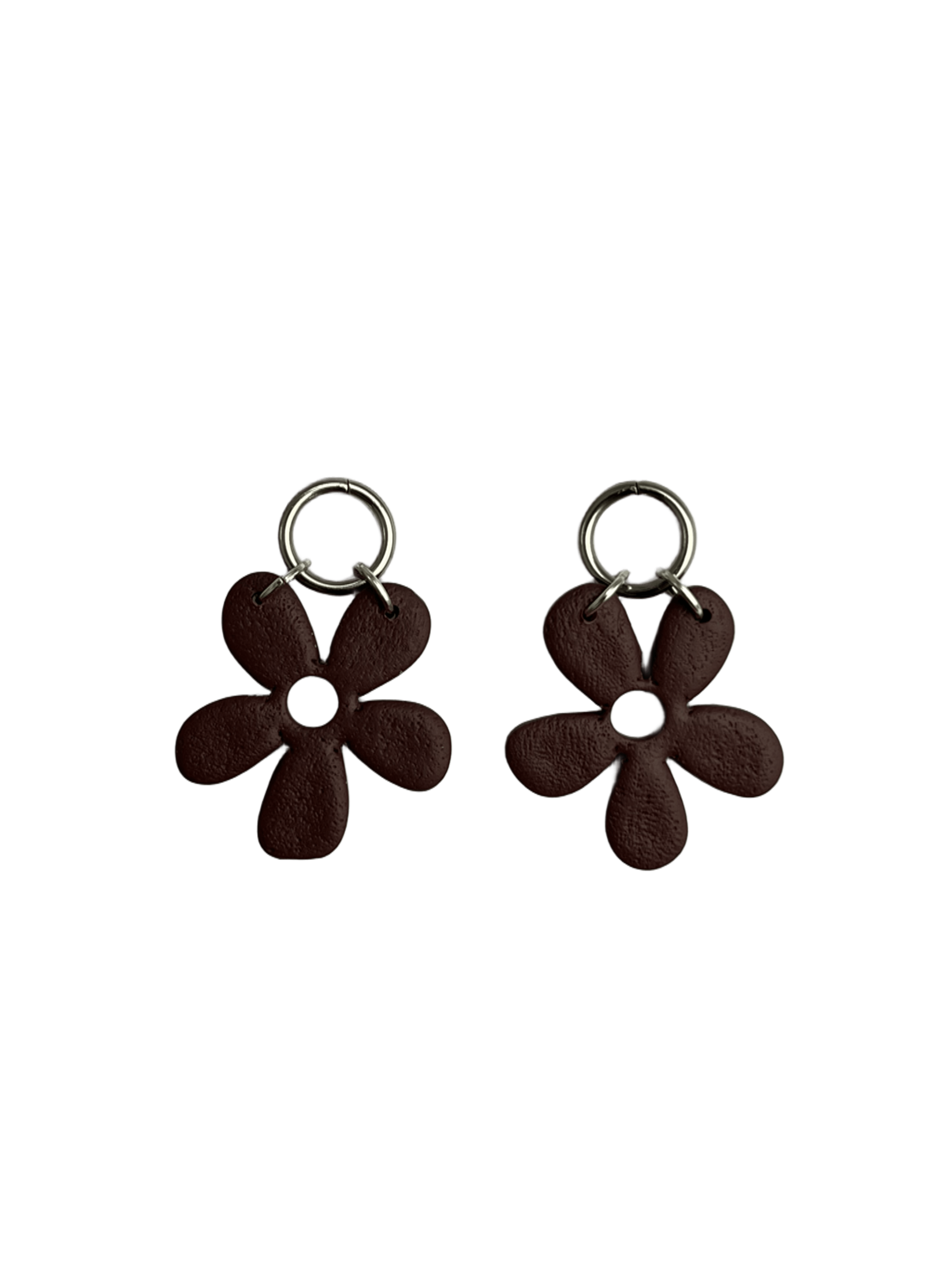 Flor marrón  dorada/plateada 