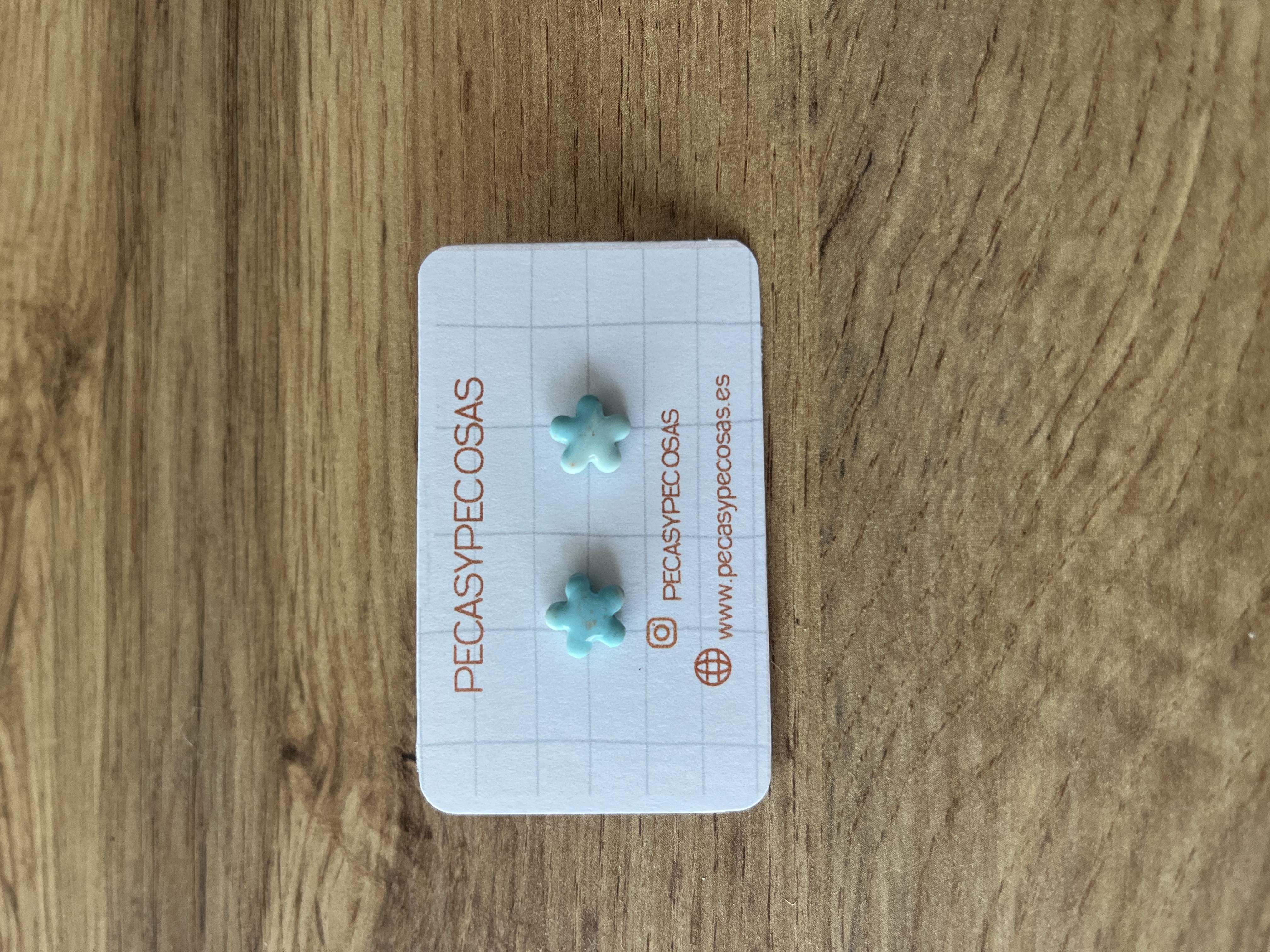 Flor azul marmolada mini