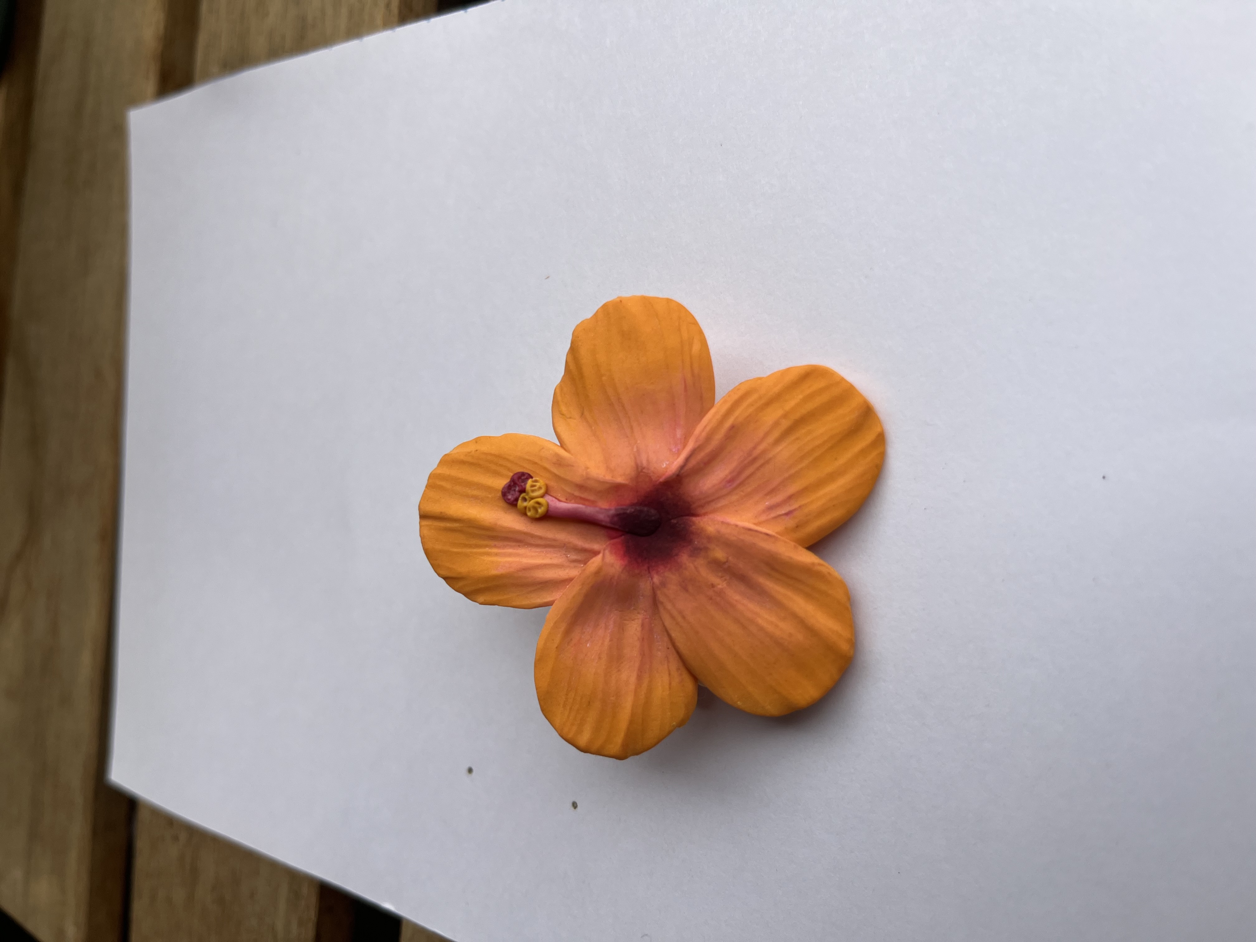 Pinza hibisco naranja 