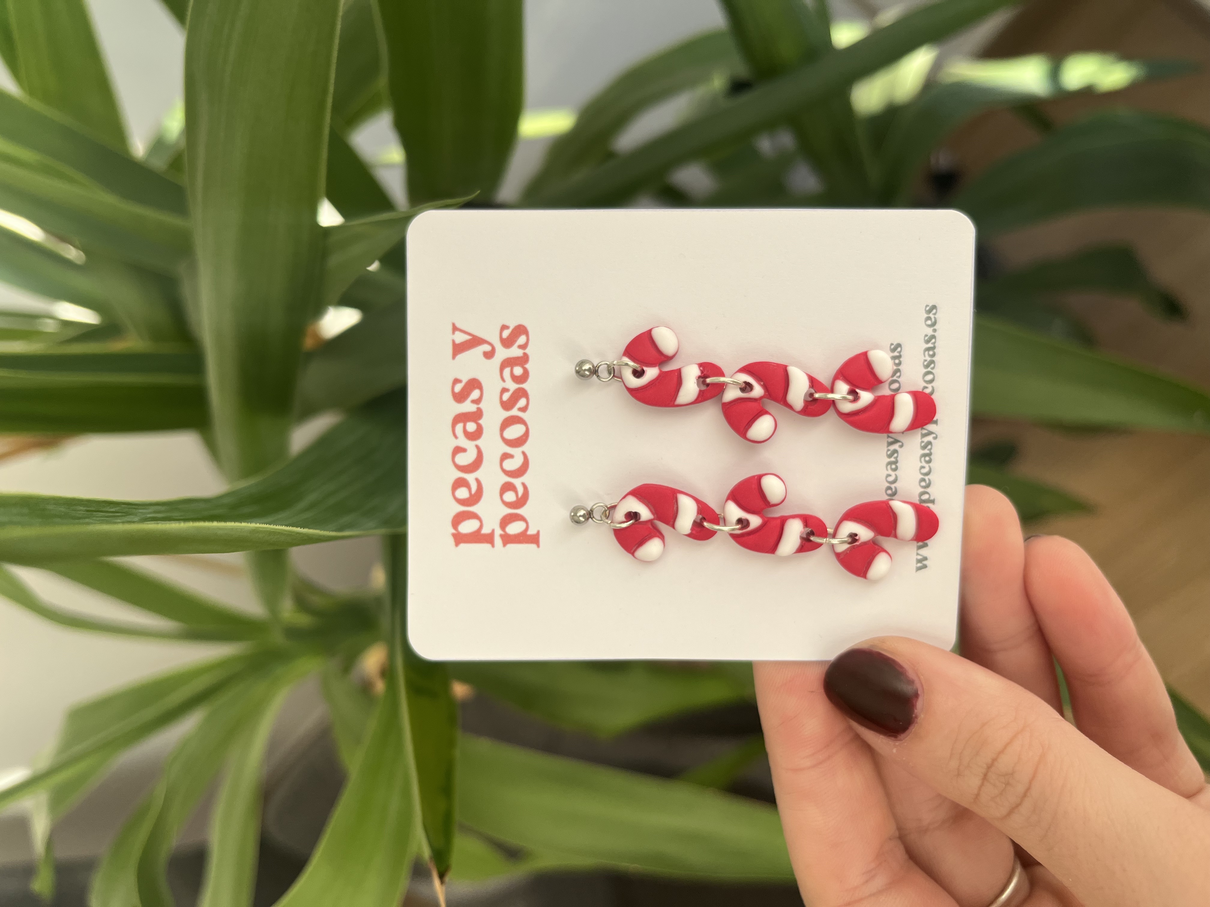 Cadena bastones caramelo 