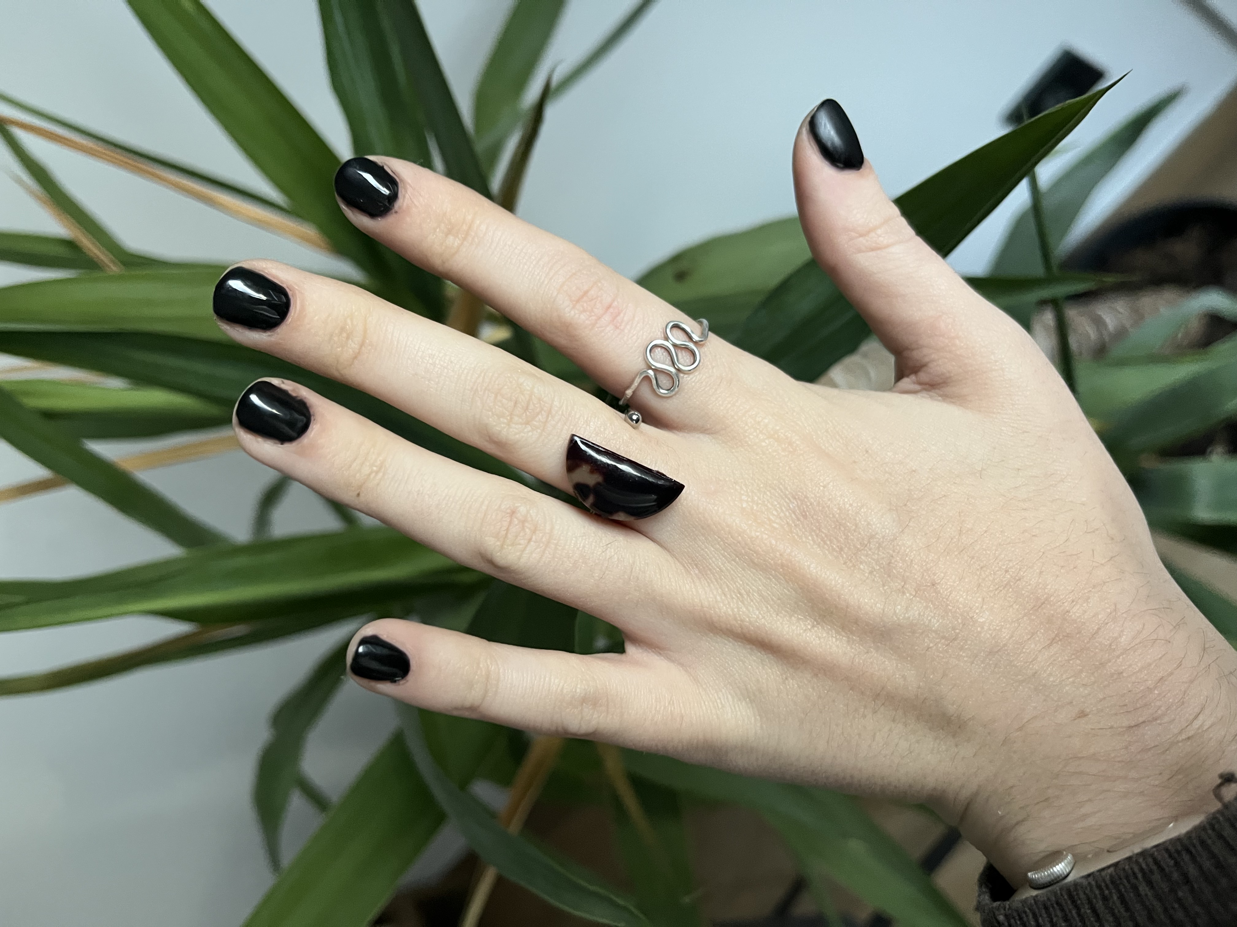 Anillo ajustable marron 