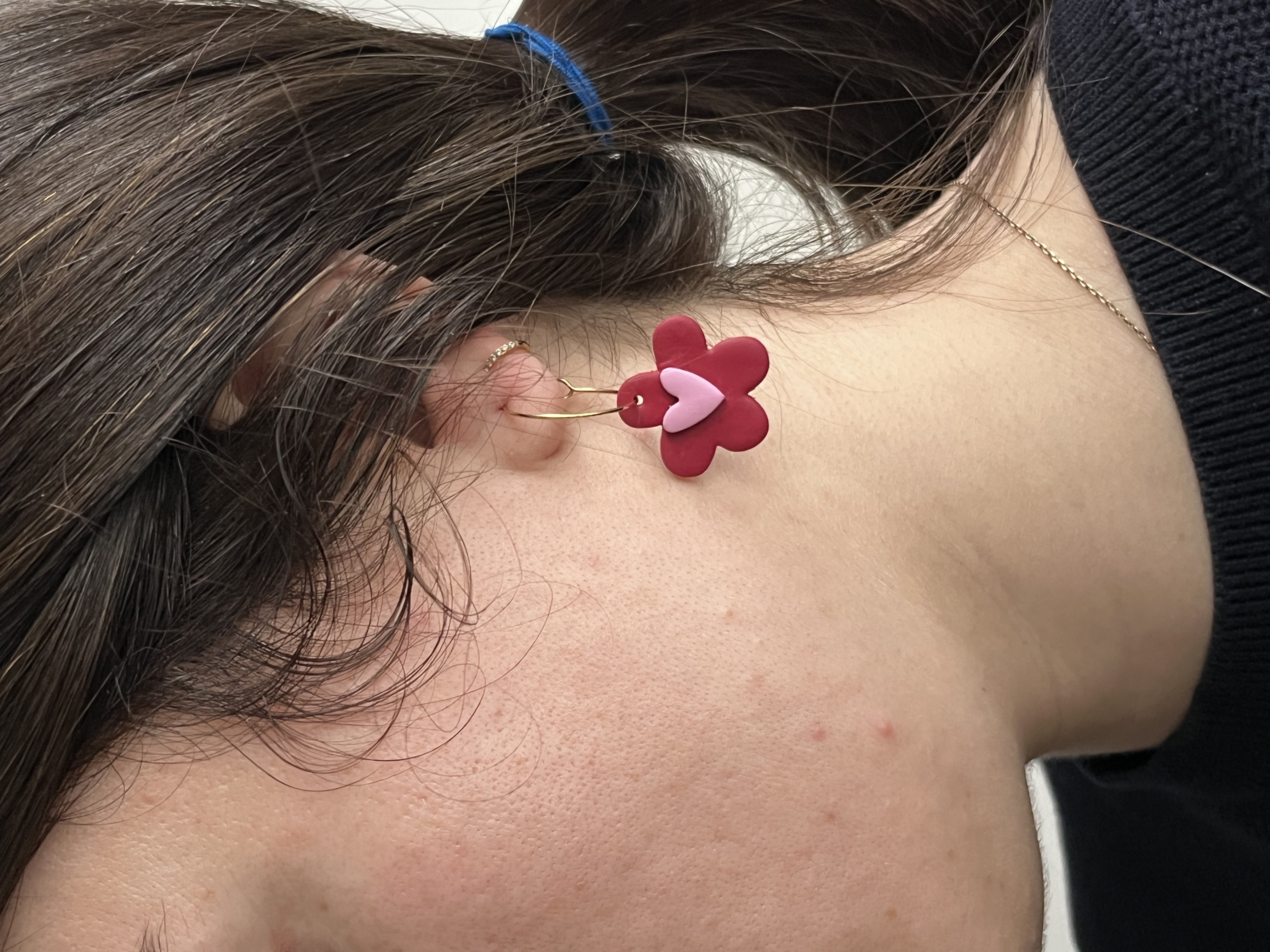 corazón dorada/plateada 