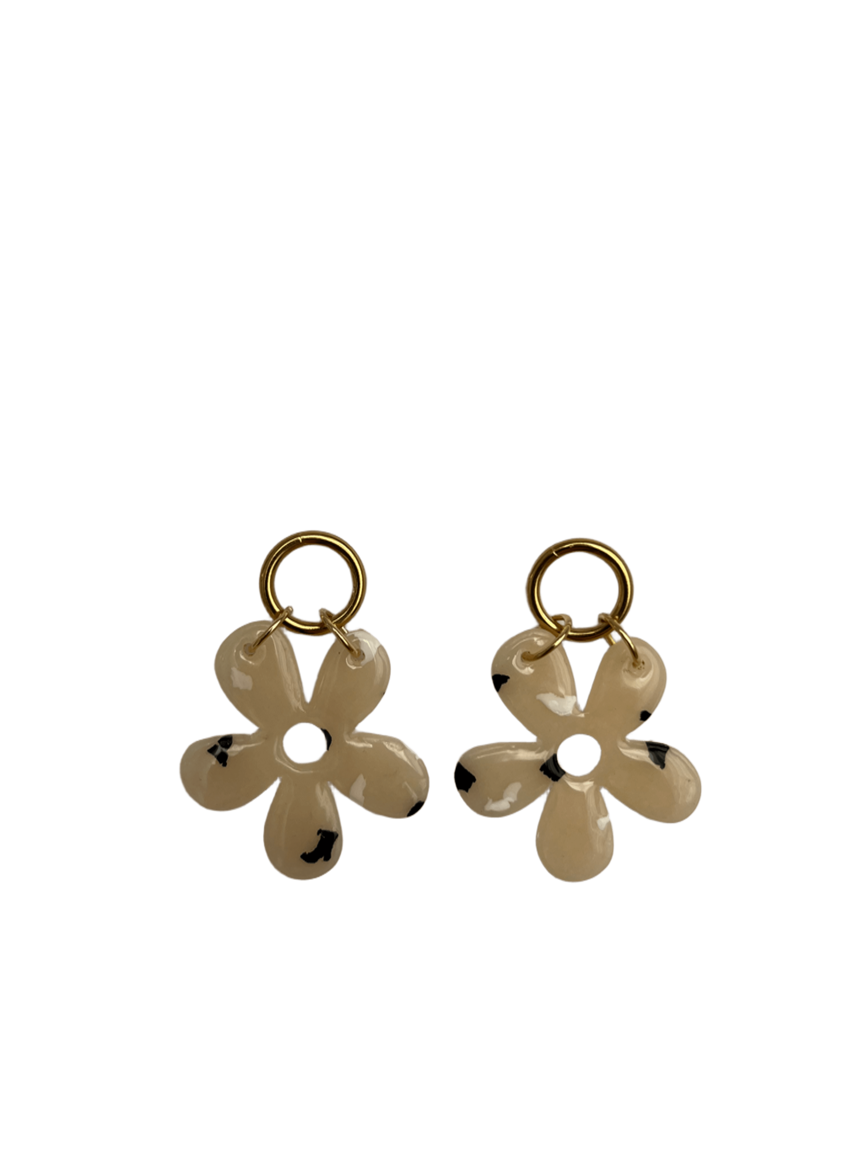 Flor beige dorada/plateada 