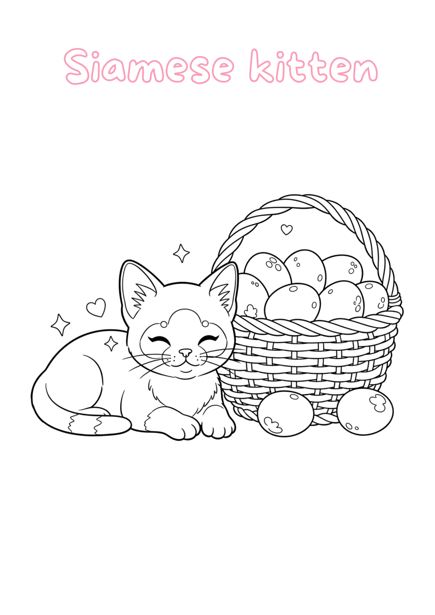 Cute Chibi Fluffy Faces Pet Digital Coloring Pages