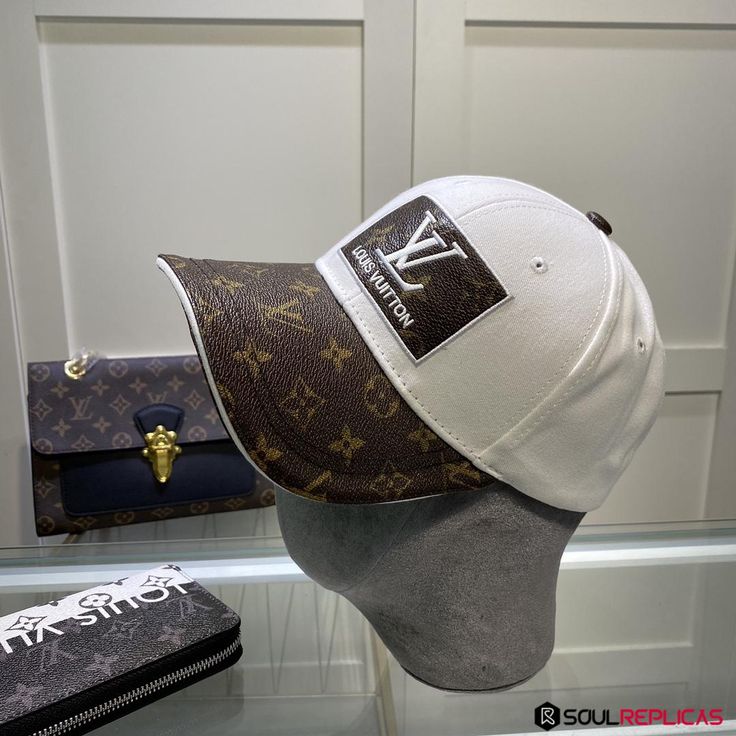 Louis Vuitton Embroidered Logo Baseball Cap White LV Cap