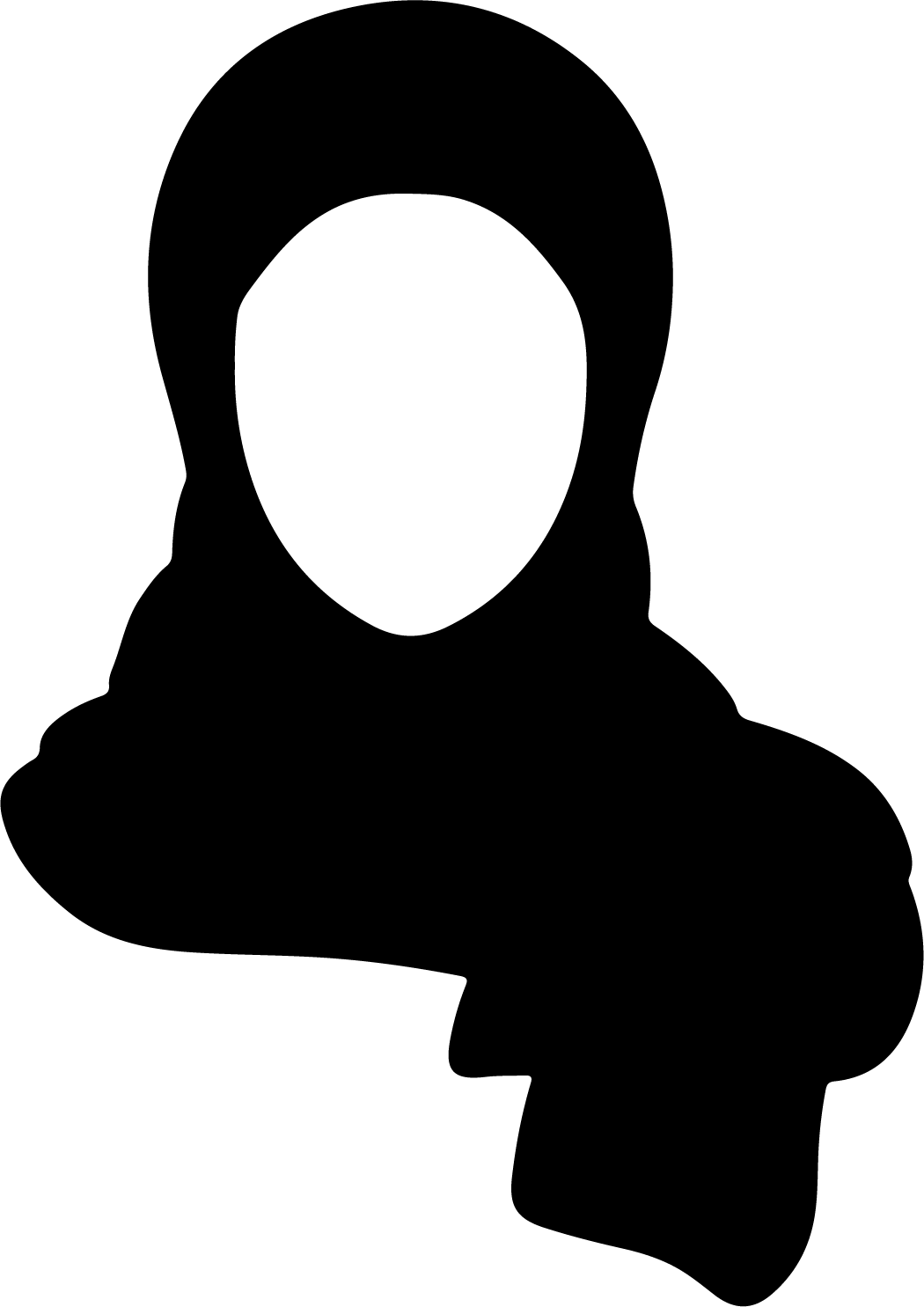 7 Hijab Girl Outlines SVG PDF PNG DXF EPS Digital Download Files