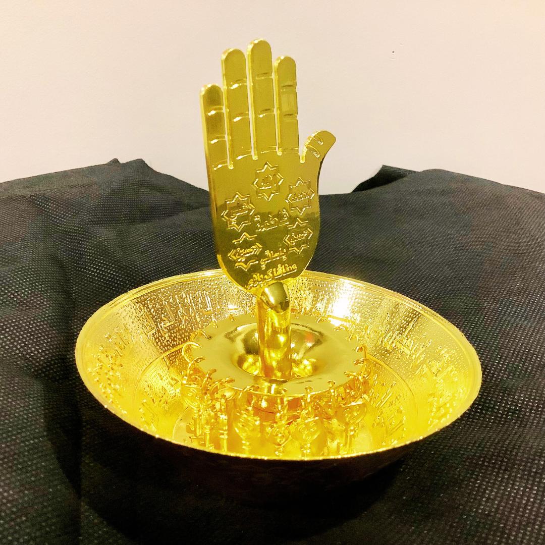 Alam Shia Panja Gold, Ya Abbas Panja, Shia Islam Home Decor, Wedding Nikah, Imam Hussain Ahlulbayt Karbala Arbaeen Muharram Ashura