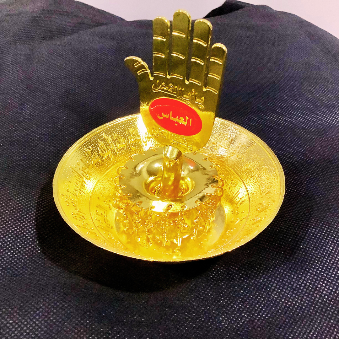 Alam Shia Panja Gold, Ya Abbas Panja, Shia Islam Home Decor, Wedding Nikah, Imam Hussain Ahlulbayt Karbala Arbaeen Muharram Ashura