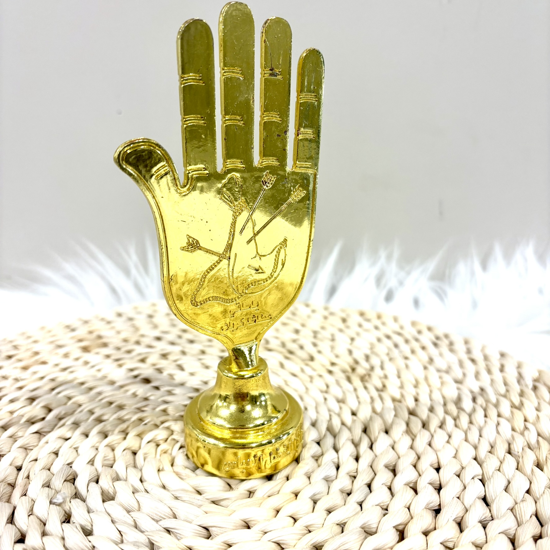 Alam Shia Panja Gold, Ya Abbas Panja, Shia Islam Home Decor, Wedding Nikah, Imam Hussain Ahlulbayt Karbala Arbaeen Muharram Ashura