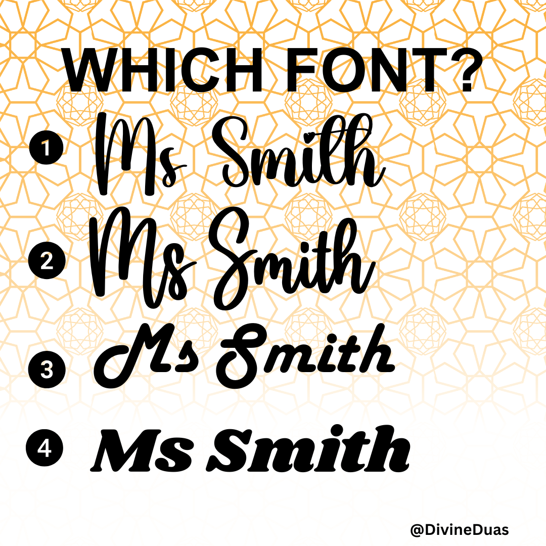 Personalized Arabic Name Vinyl Bottle Sticker Label