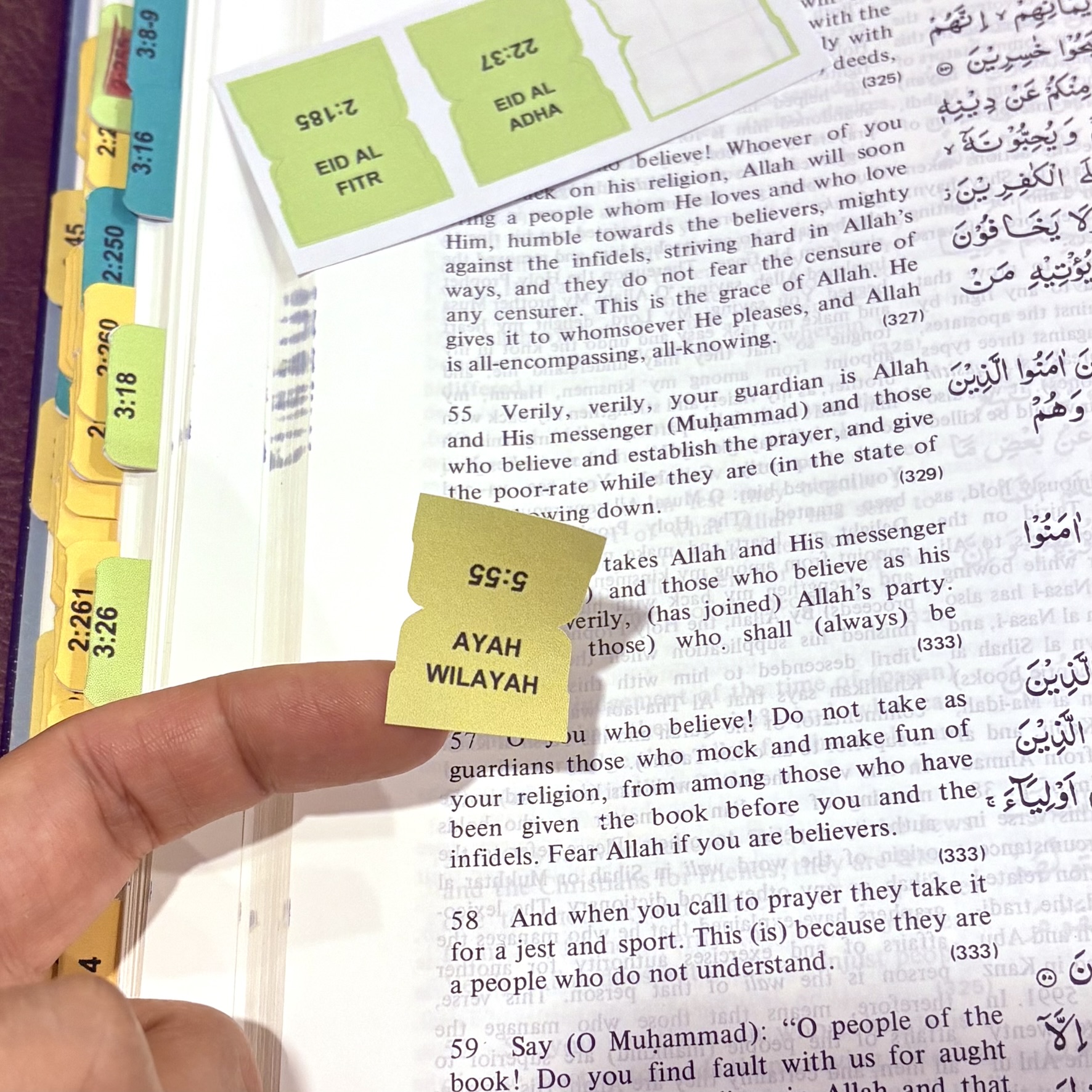 Shia Quran Journaling Tabs: Eid Ghadeer, Fitr, Mubahila, Adha, Wilayah, Tatheer