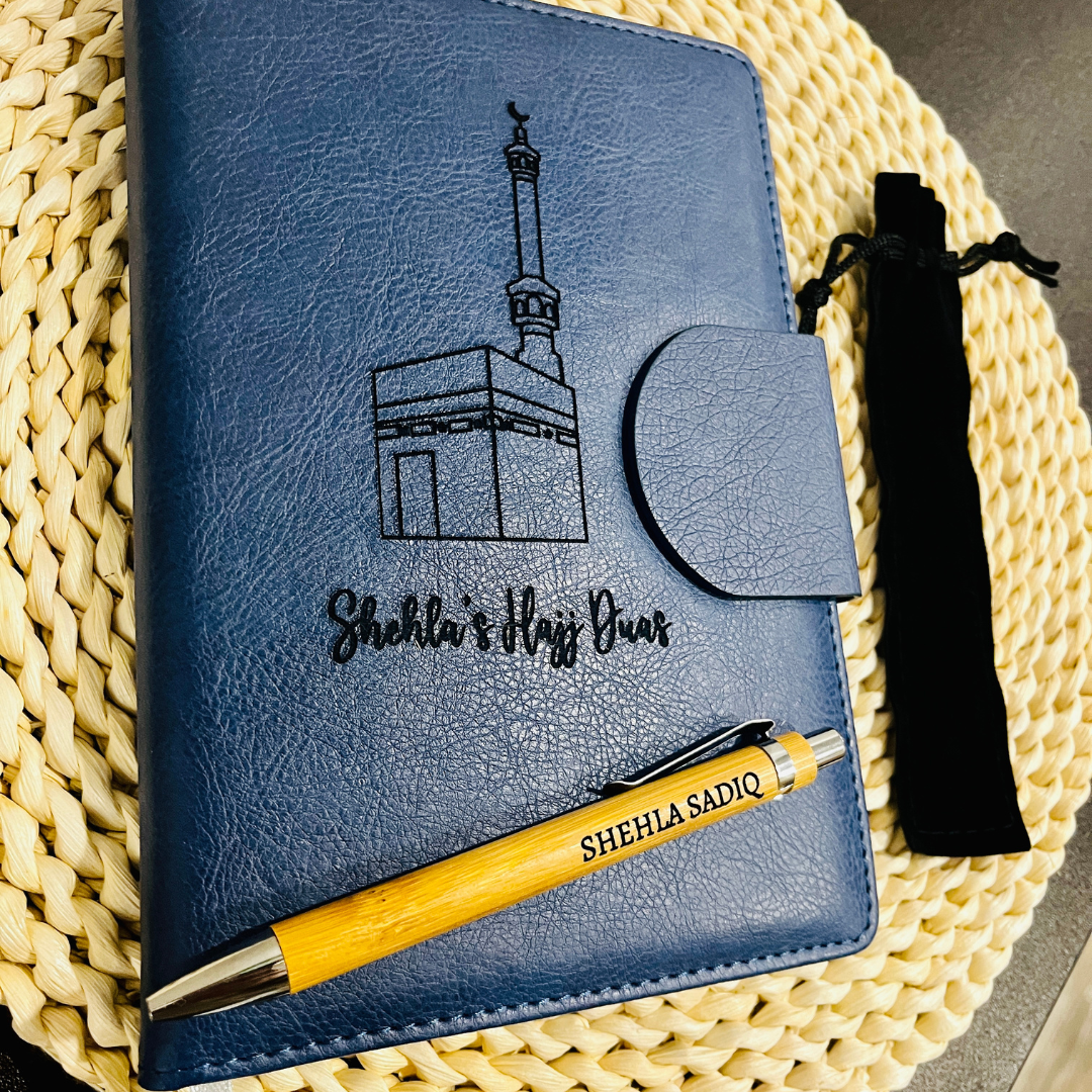 Custom Muslim Hajj Umrah Journal, Labbaik Ya Hussain Engraved Journal, Ahlulbayt, Muharram Speaker Gift, Shia Islamic Gift, Spiritual Majlis Note Book