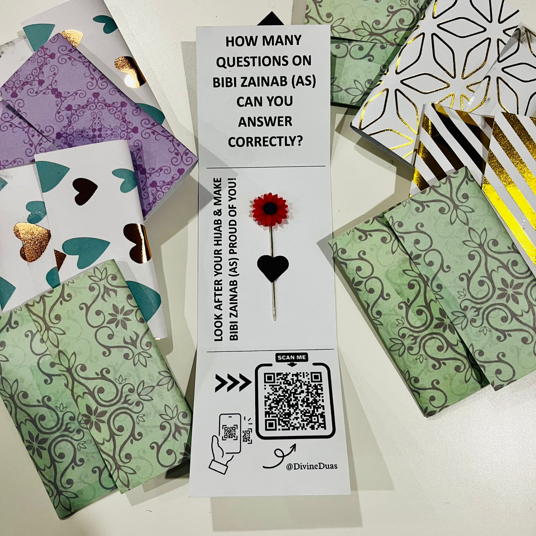 Muharram Gift Hijab Pin Packaging Digital Download