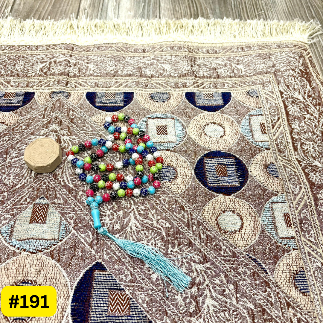 Prayer mat with Tasbeeh and Turbah Giftset