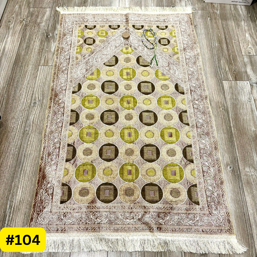 Prayer mat with Tasbeeh and Turbah Giftset