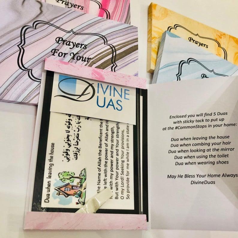 Housewarming Duas, Dua for Combing Hair, Dua when Looking at a Mirror, Dua when Leaving the House, Dua when wearing shoes, Dua in the Toilet