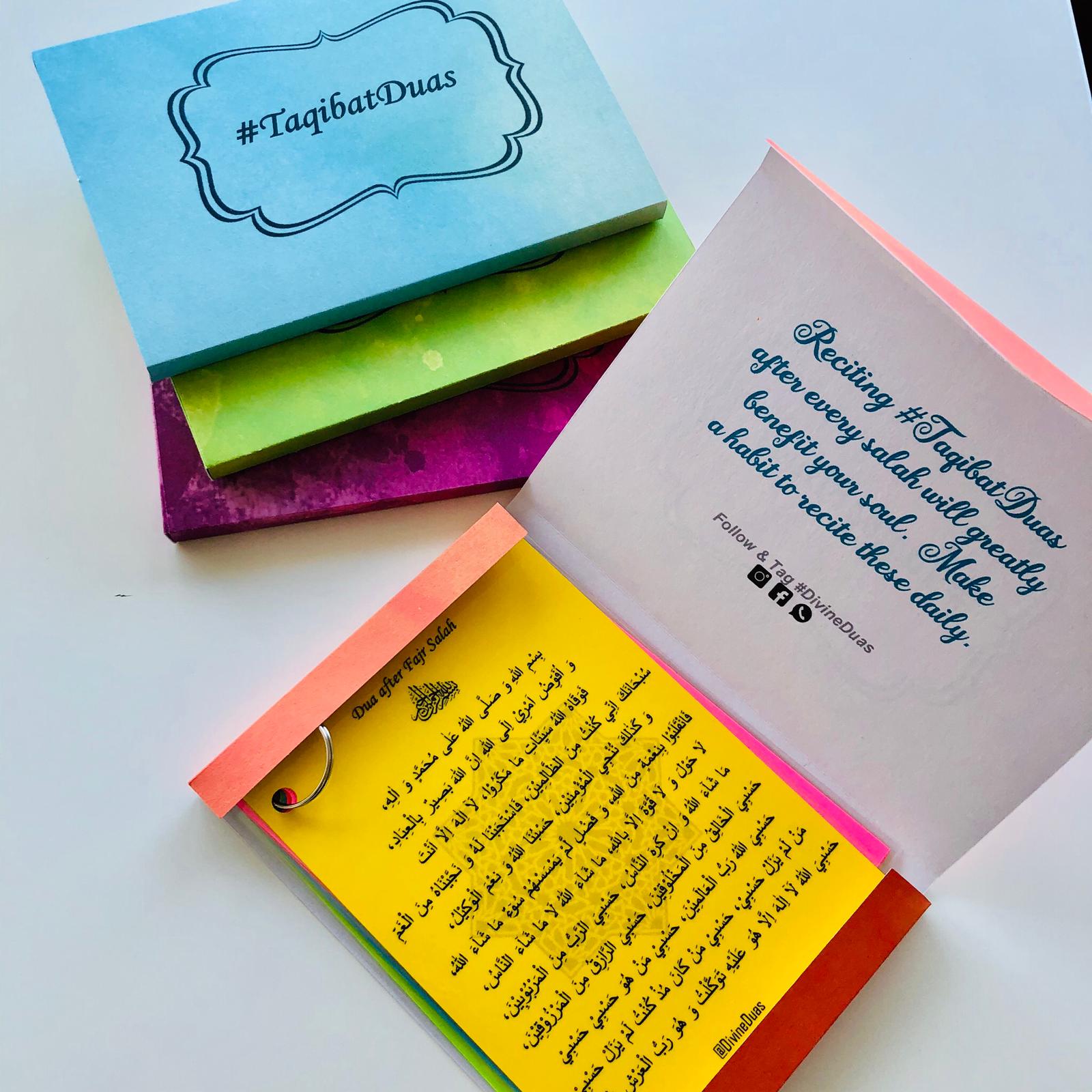 Duas after Salah, Short prayers after salah, Taqibaat Duas, Fajr Zohr Asr Maghrib Isha Dua, Dua Keyring Made in Canada