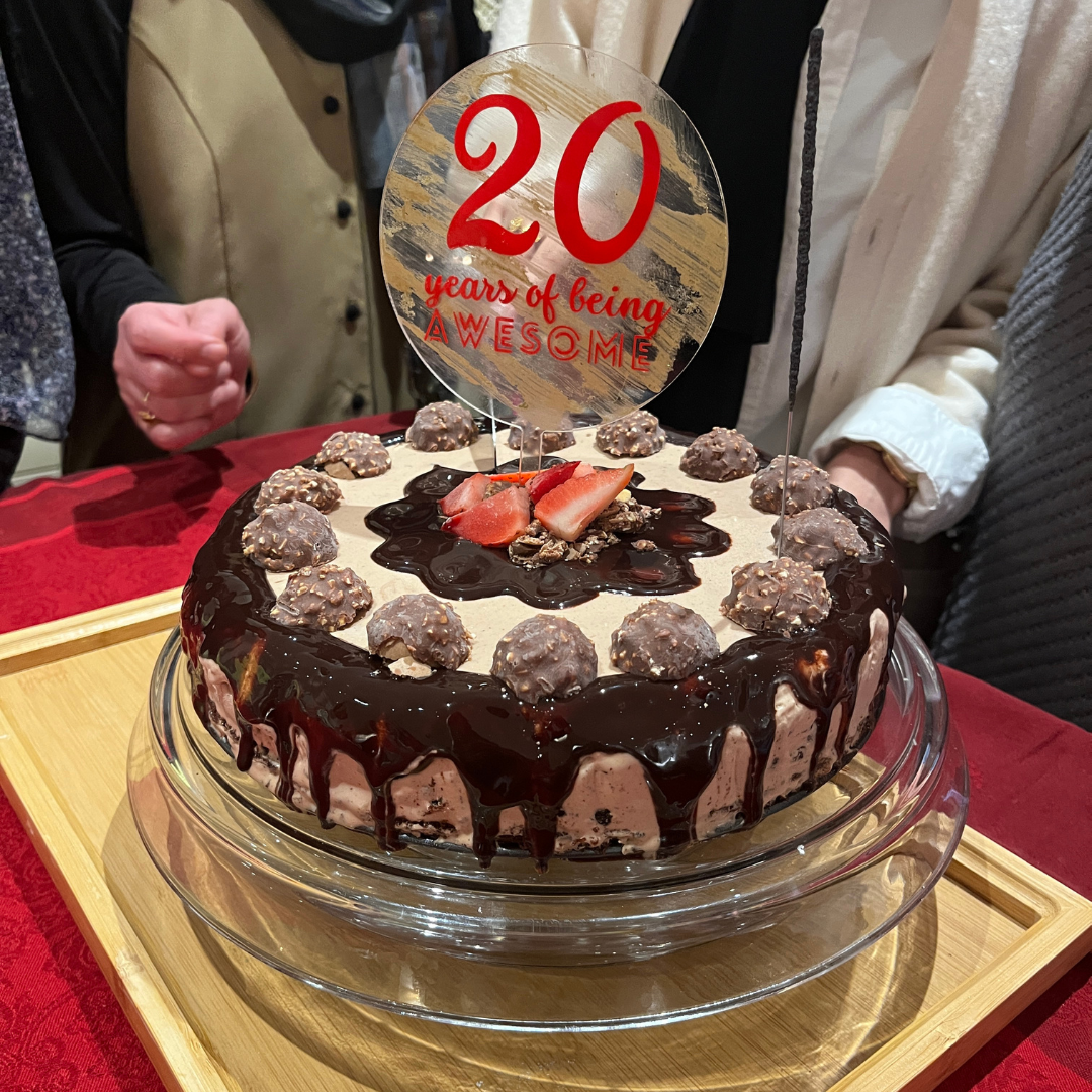 20 Years of Being Awesome Acrylic Cake Topper – 20th Birthday Milestone Decoration, Party Cake Topper, Customizable Birthday Cake Accessory