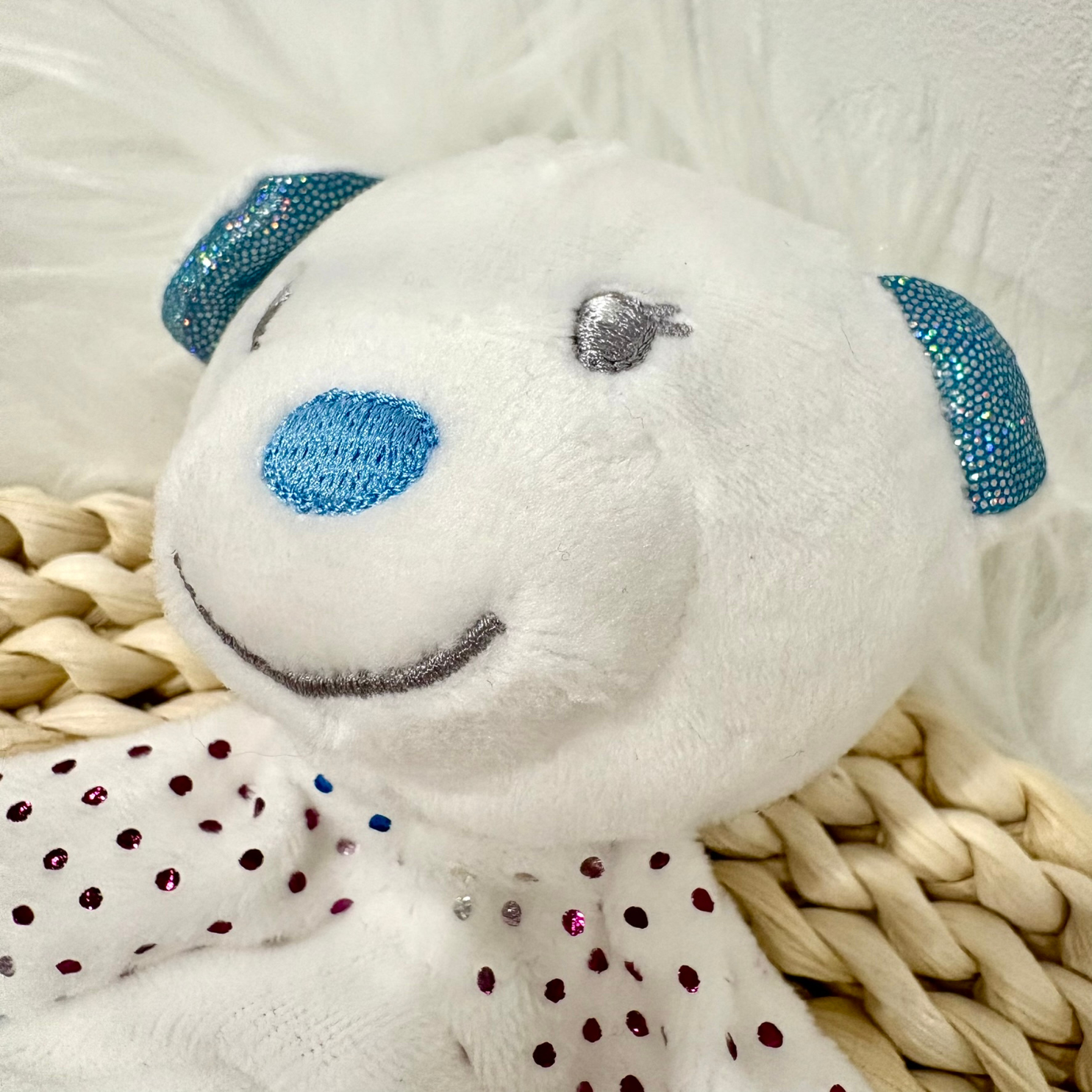 Personalized Blue Minky Baby Comforter | Custom Name Security Blanket for Newborns