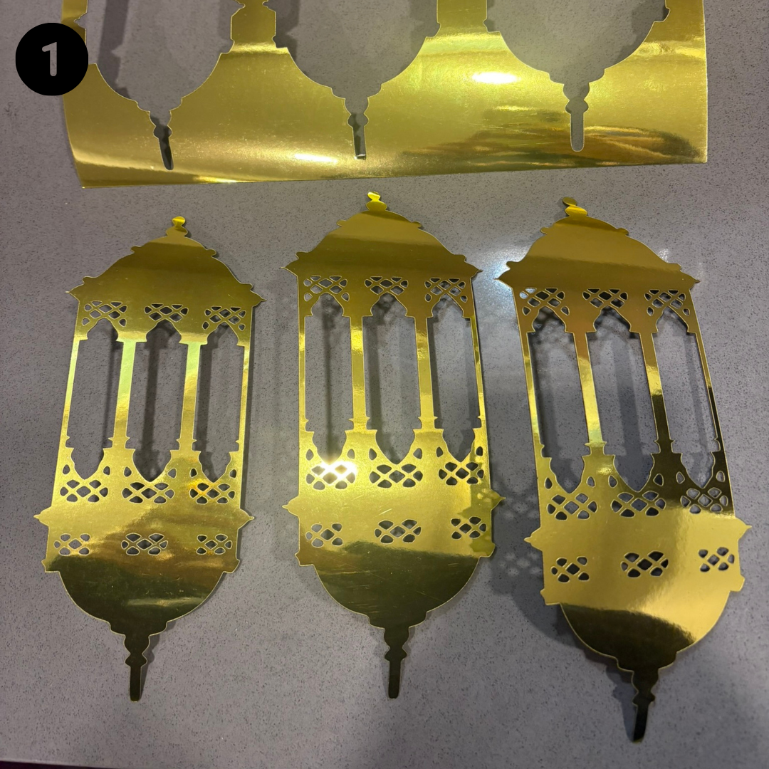 Ramadan Lantern Cardstock Cutouts – Decorative Fanous for Ramadan & Eid Party Decor