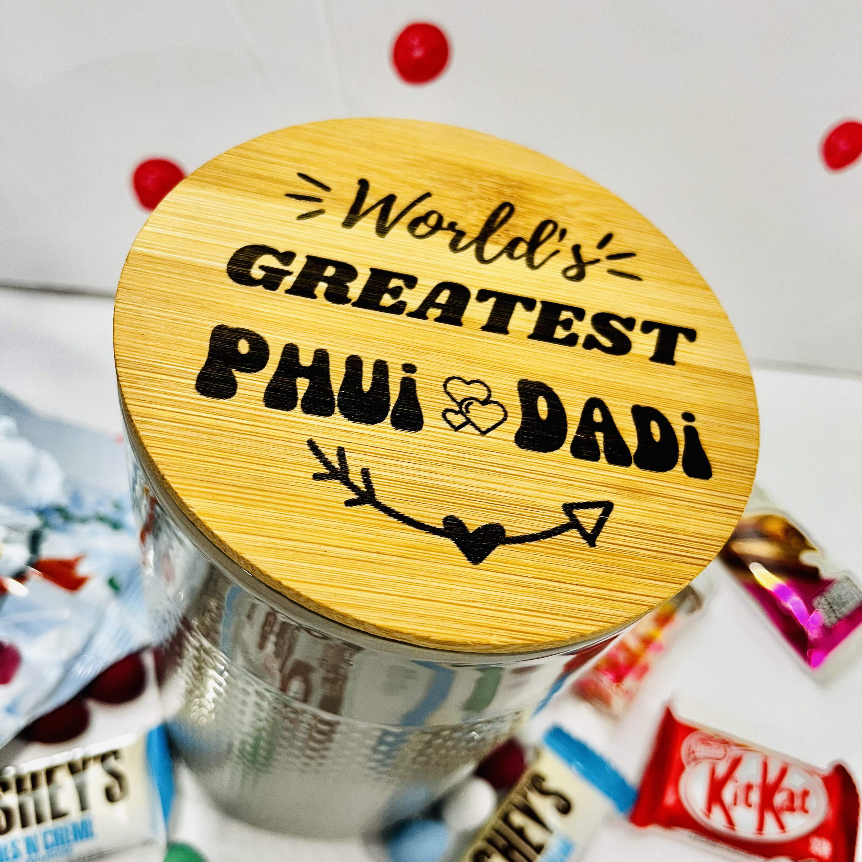 Worlds Greatest Custom Jar Gift, Birthday Gift for Loved Ones, Christmas Gift Treat Jar, Eid Gift