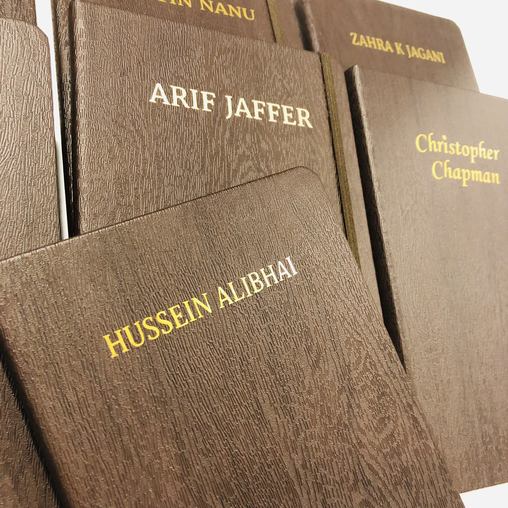 Custom Books with Gold Name and Pens