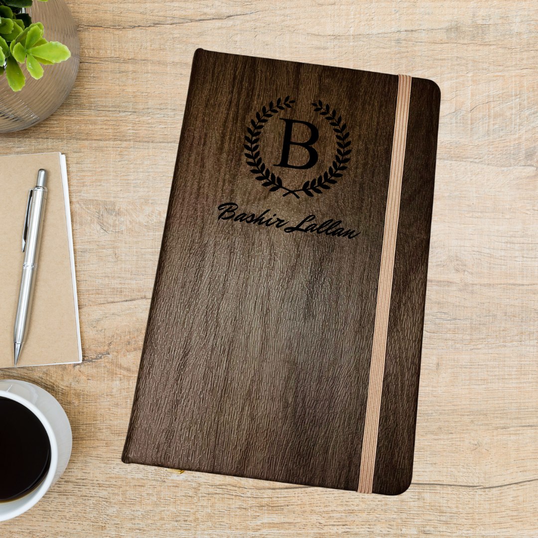 Personalized Monogram Wreath with Name Journal Gift