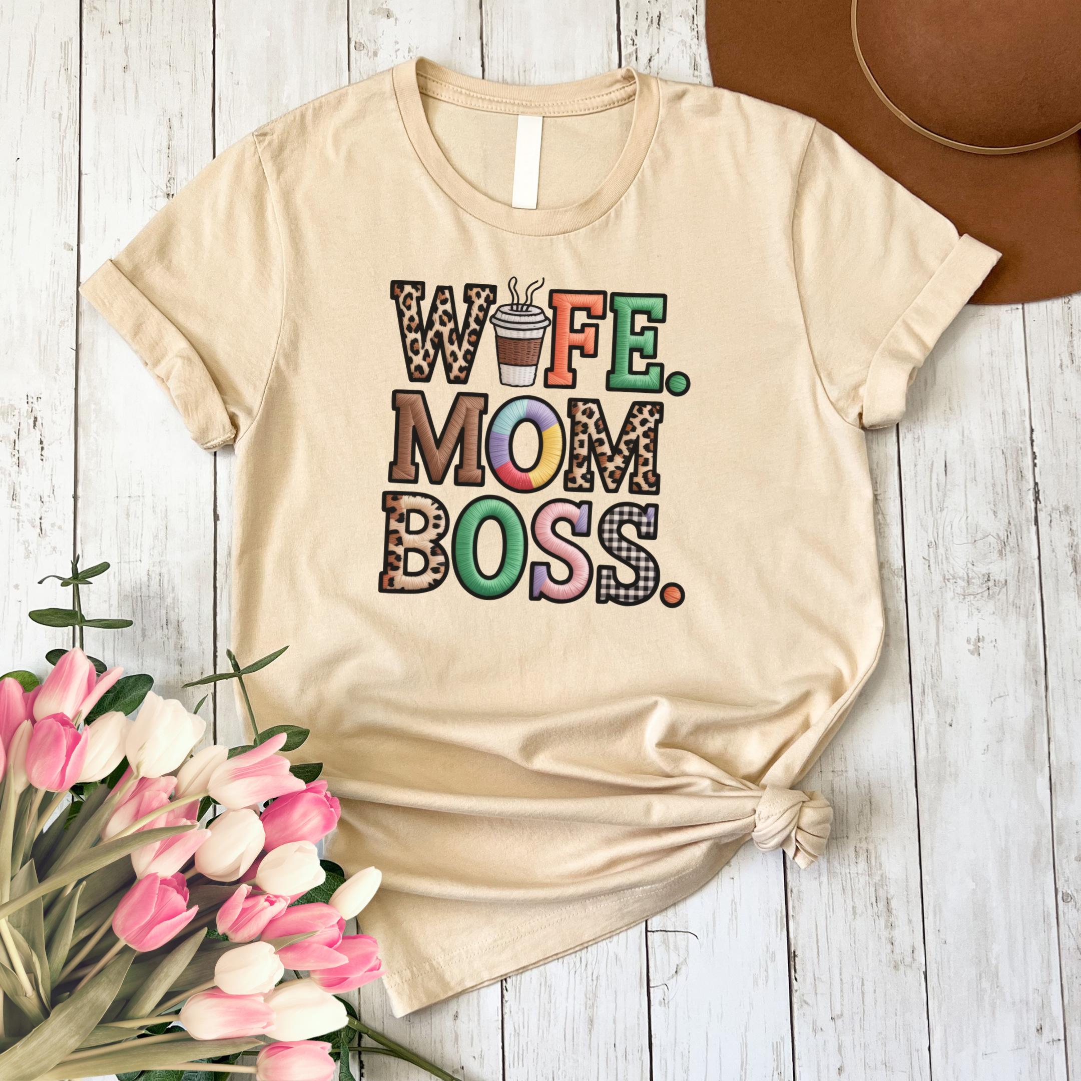 Wife Mom Boss Graphic T-Shirt