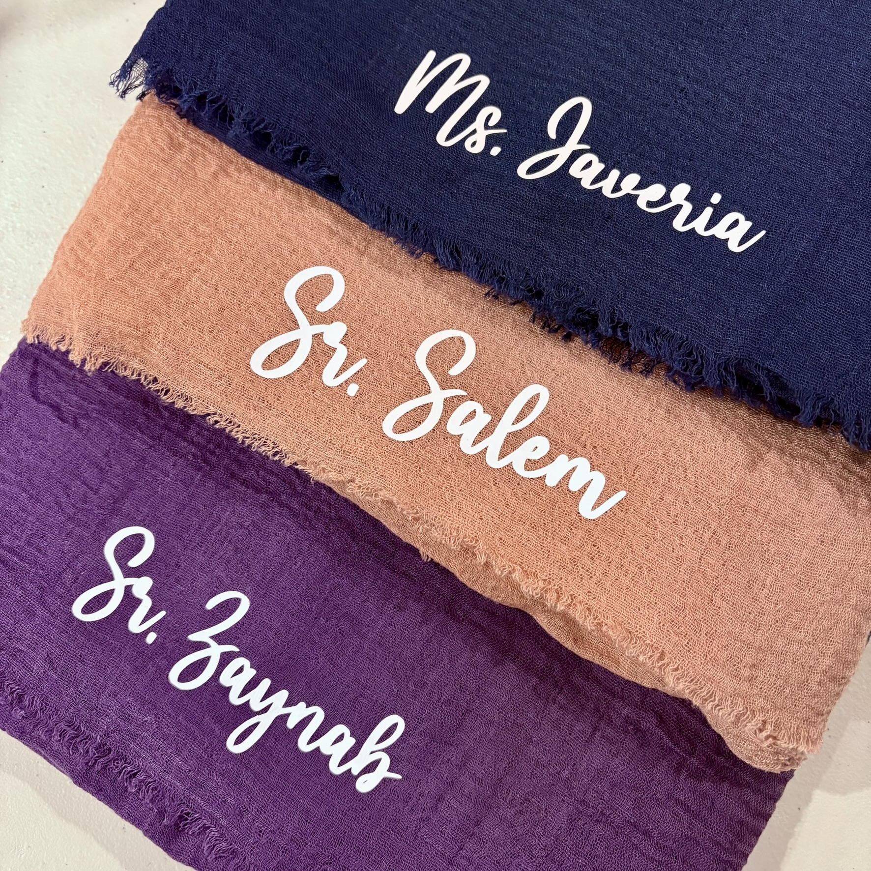 Customize Your Sheilah in Arabic or English