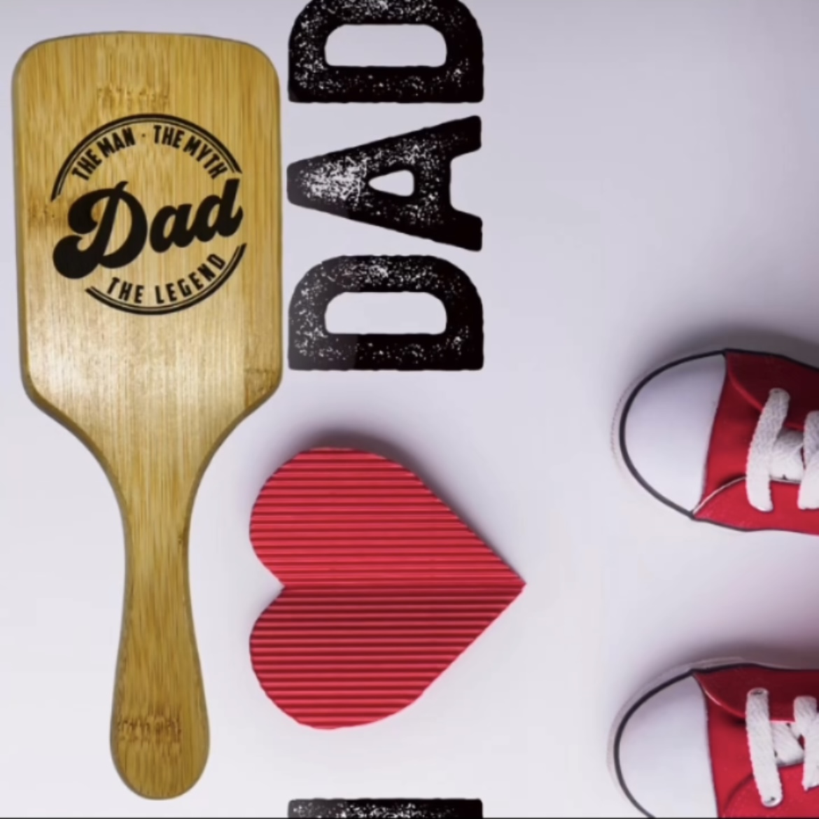 The Man The Myth The Legend Engraved Hairbrush for Fathers Day Gift