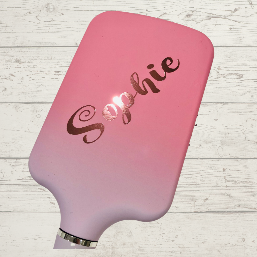 Personalized Pink Hair Brush