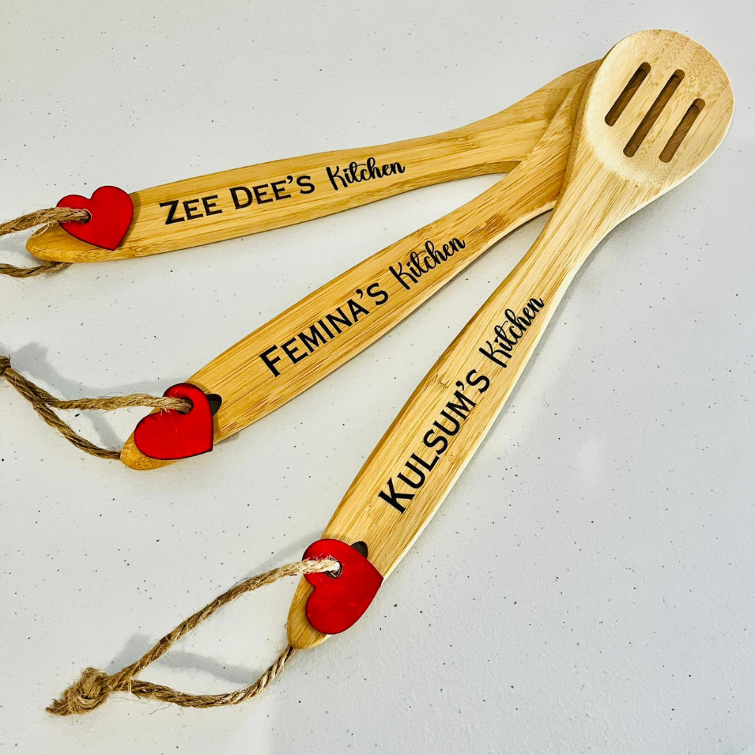 Custom Name Kitchen Engraved Wooden Spoon Decor, Unique Kitchen Decor Housewarming Gift, Chef Gift