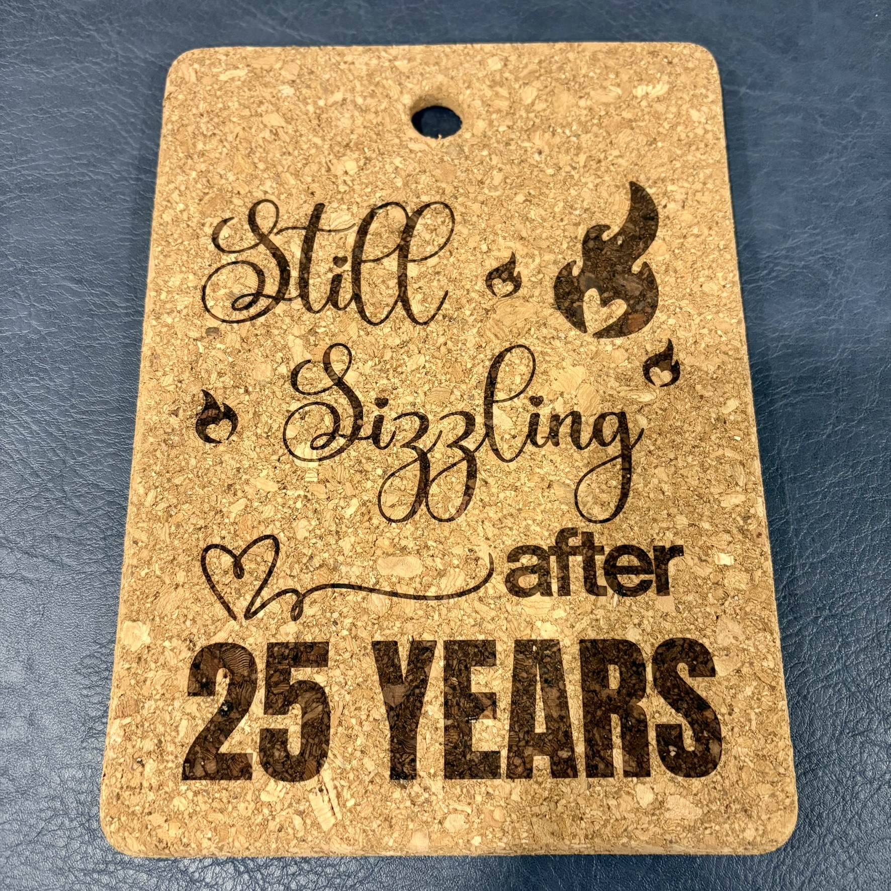 Funny Kitchen Cork Trivet Gift for Anniversary Couple, Hot mat