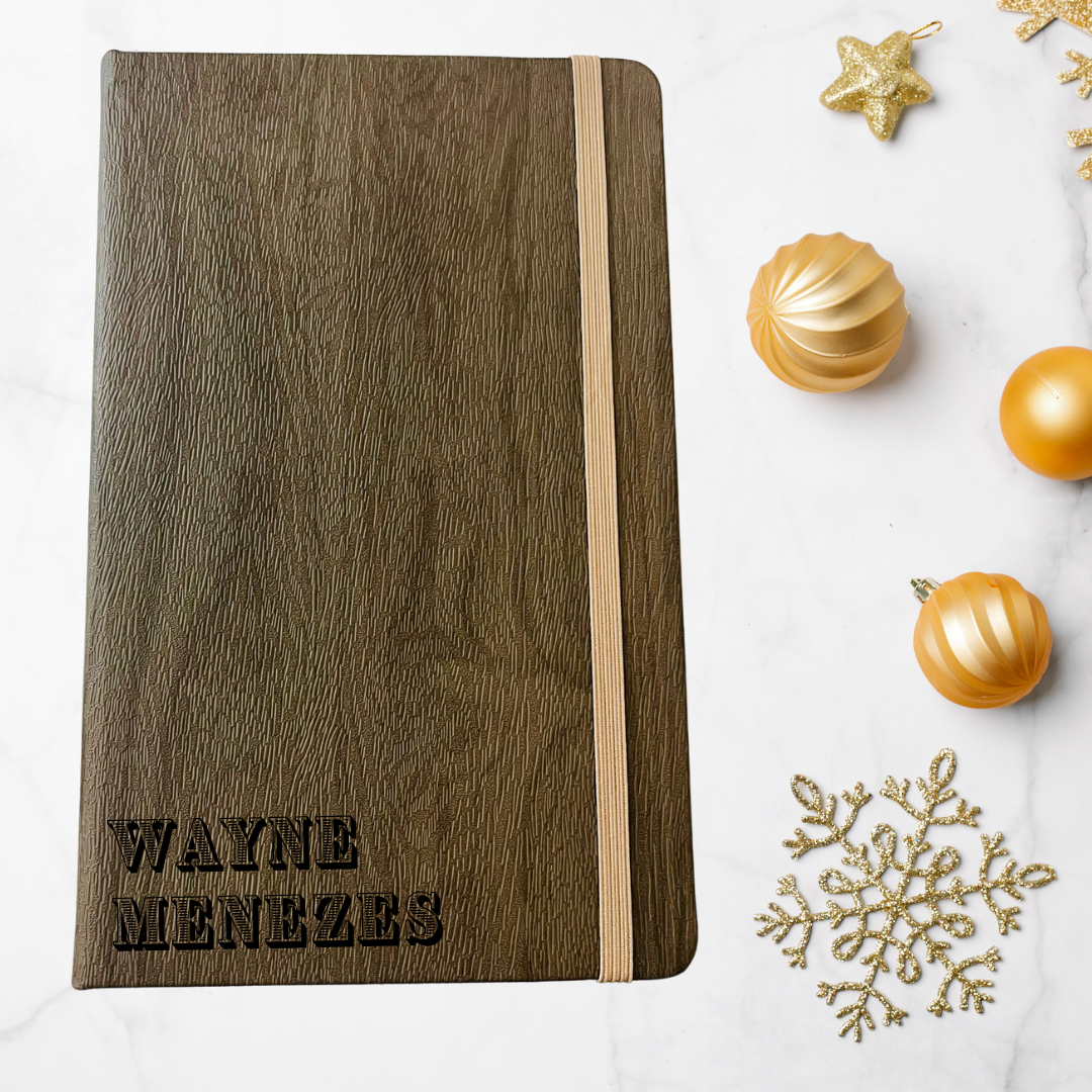 Custom Engraved Monogram Journal Book Gift