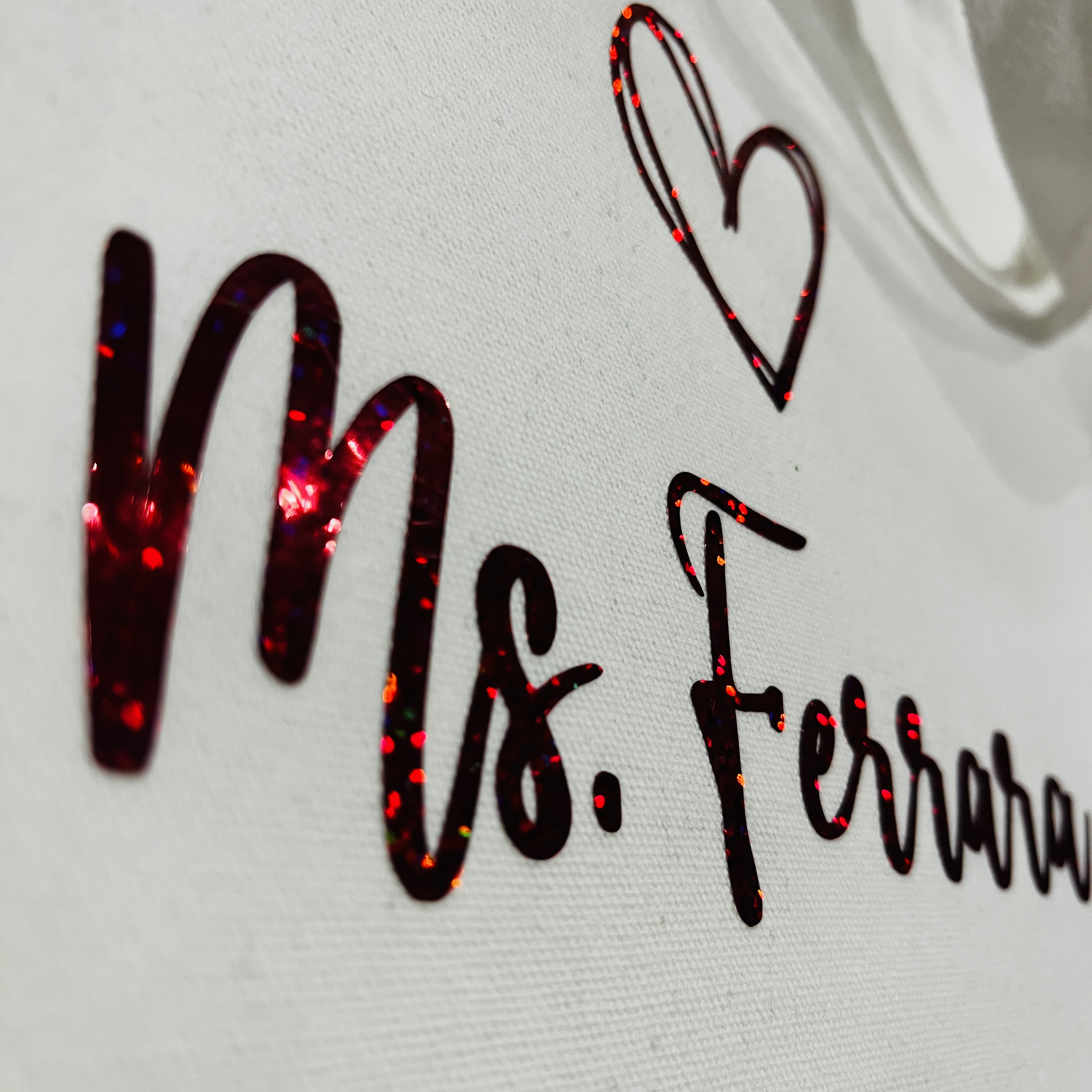 Personalized Teacher Tote Bag – Custom Name Cotton Canvas Reusable Bag