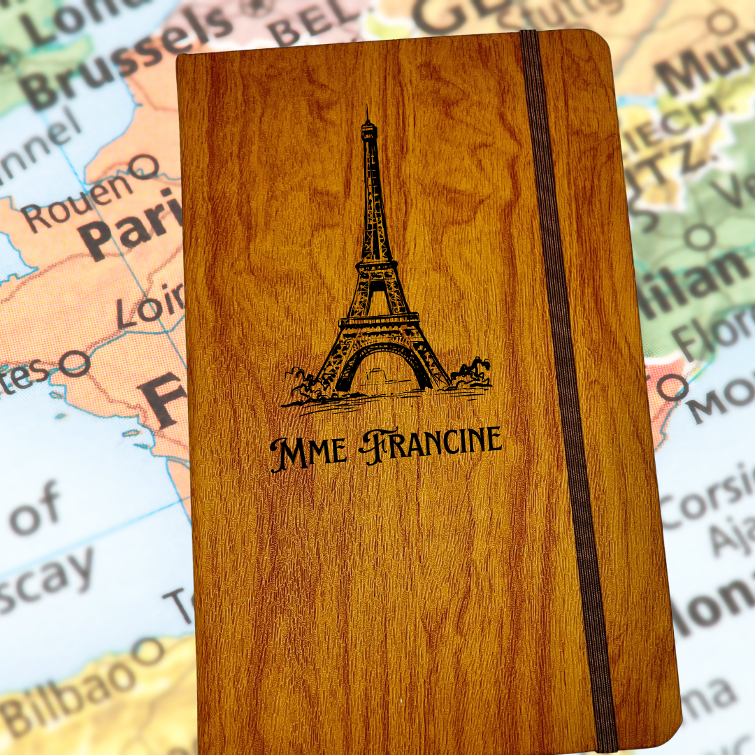 Personalized French Teacher Notebook Gift - Eiffel Tower Paris