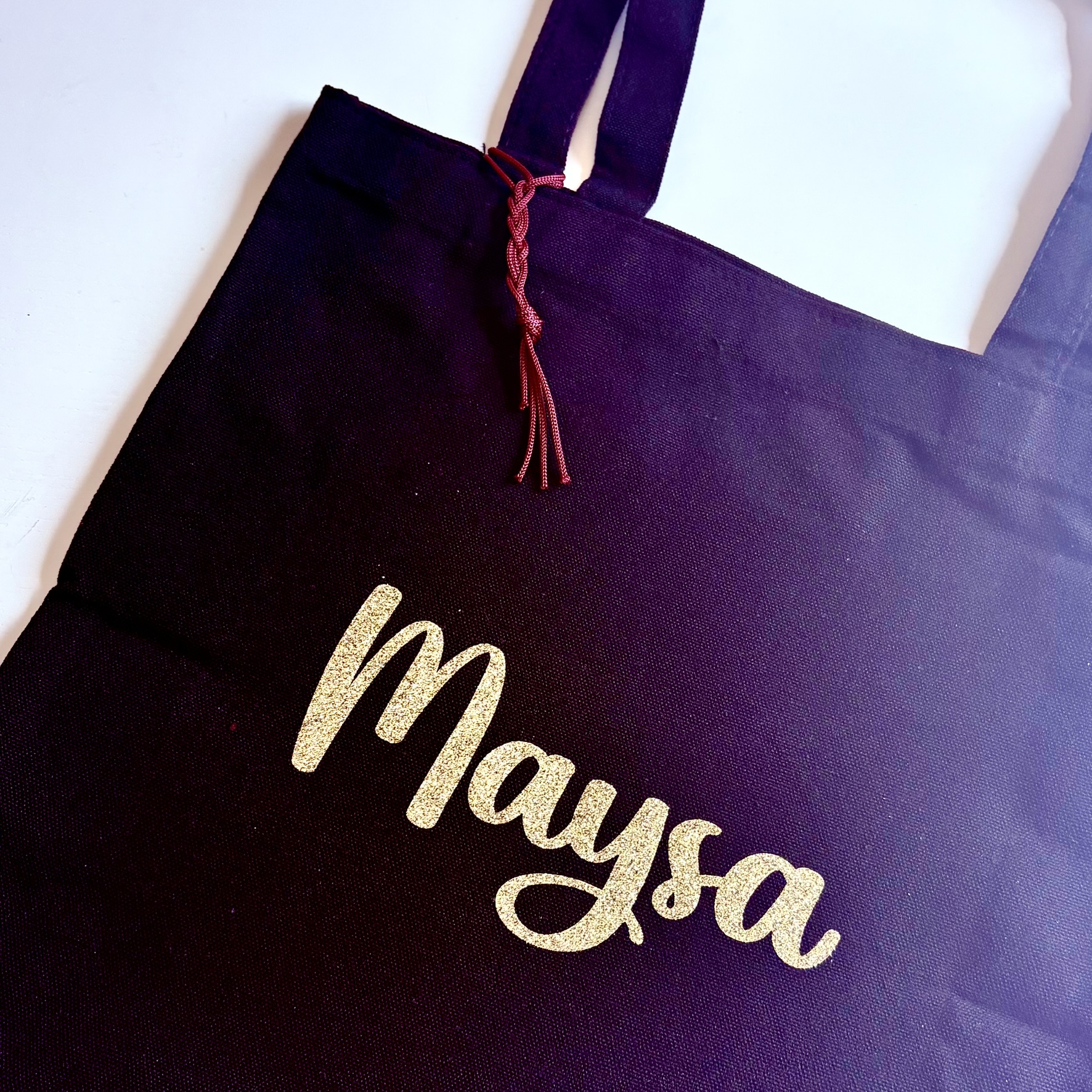 Personalized Cotton Canvas Tote Bag – Custom Name Reusable Shopping & Gift Bag