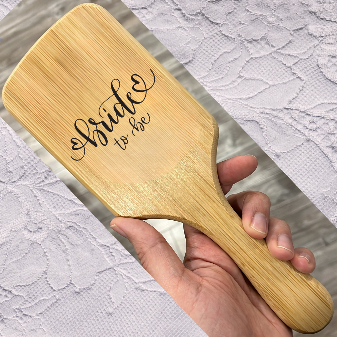 Bride to Be Engraved Hairbrush Wedding Gift for Friend