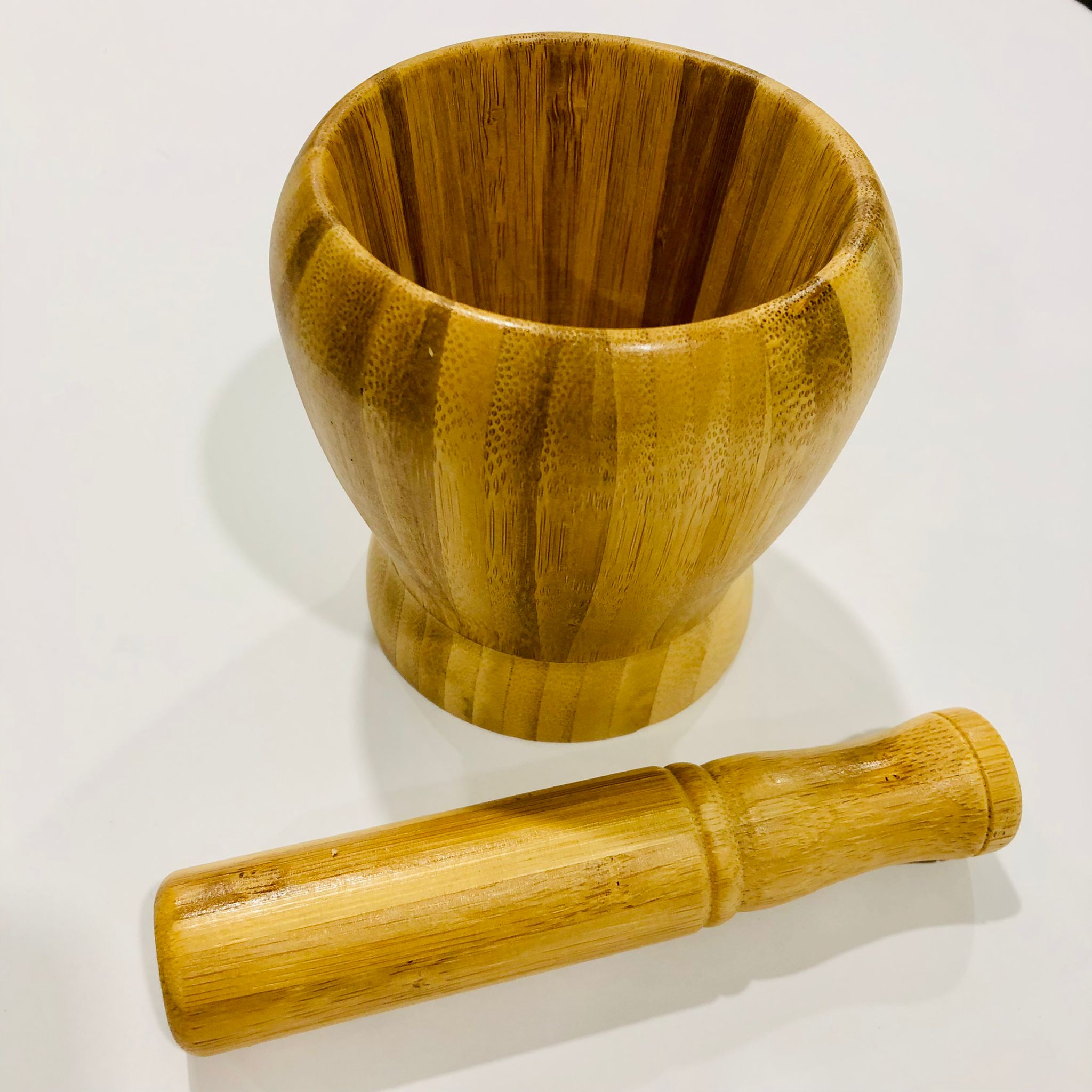 Custom Bamboo Mortar and Pestle Gift for Mom