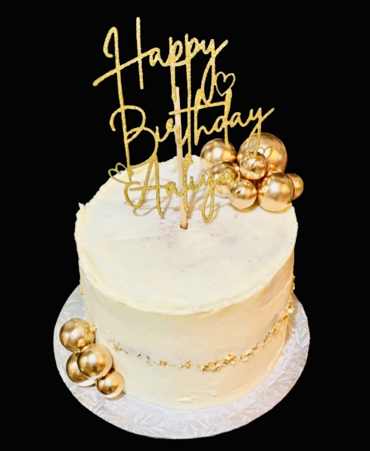 Custom Happy Birthday Cake Topper with Name | Laser Cut Wooden or Cardstock