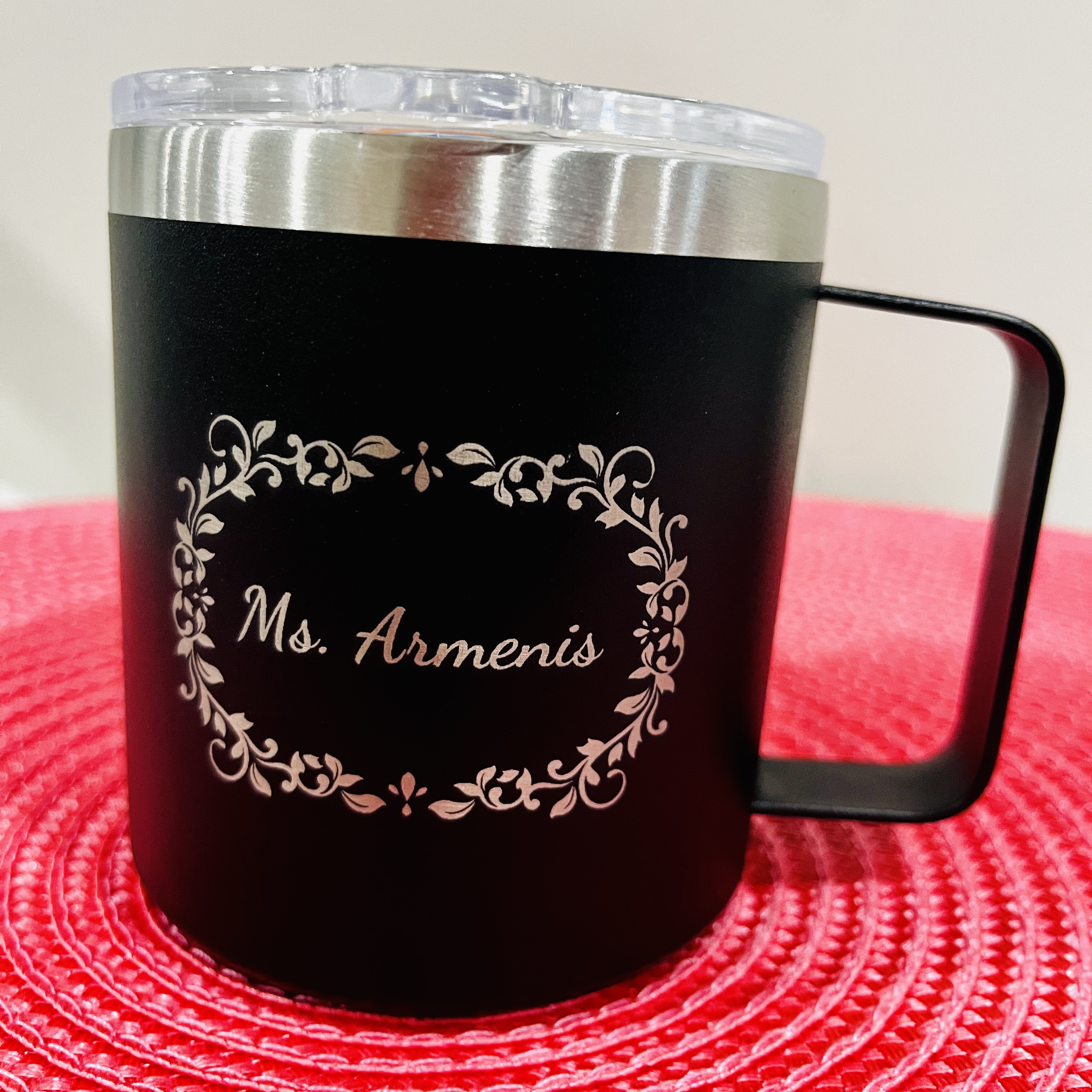 Custom Engraved Tumbler with Teacher Name